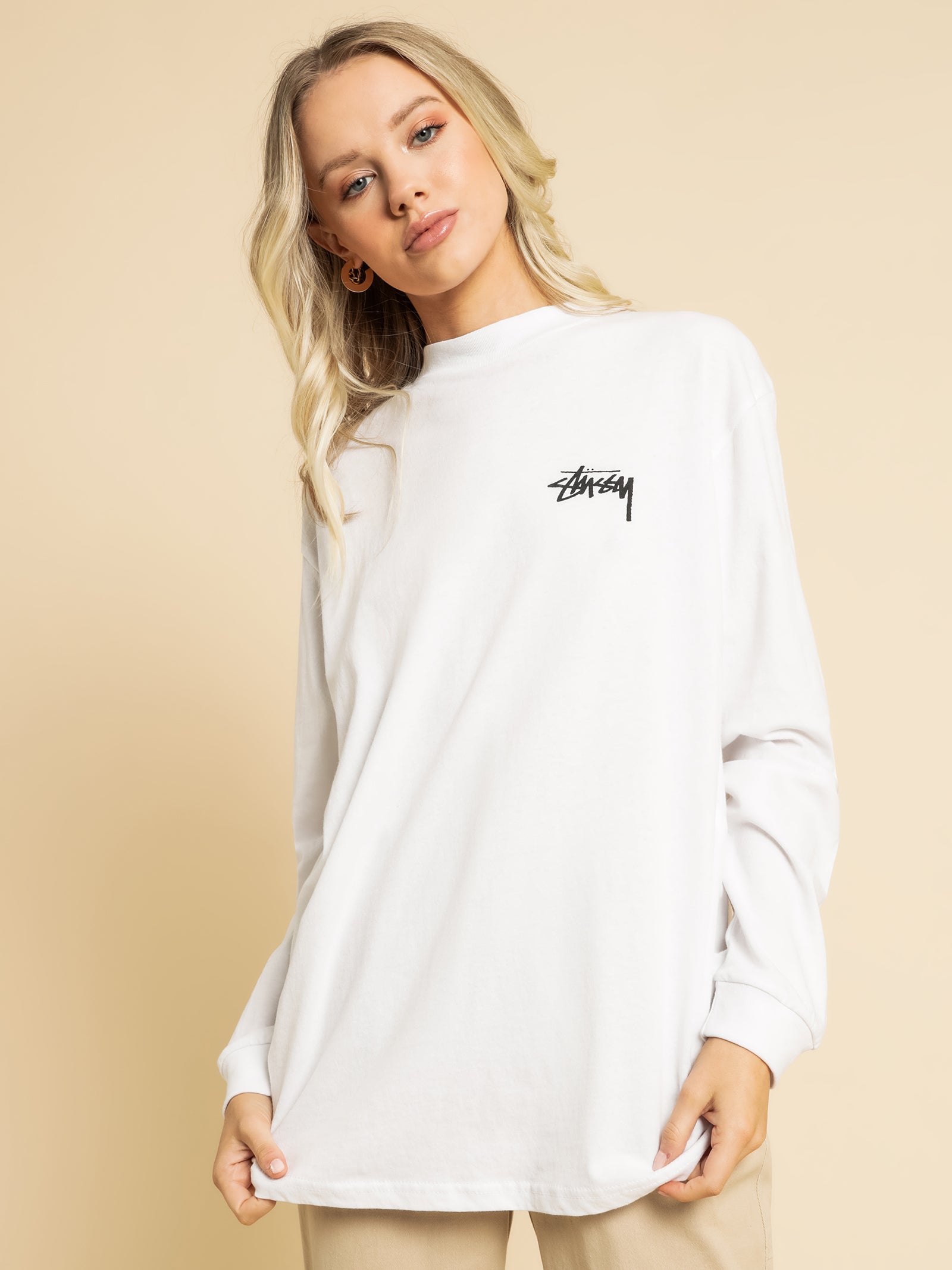Shrooms Mock Neck Long Sleeve T-Shirt