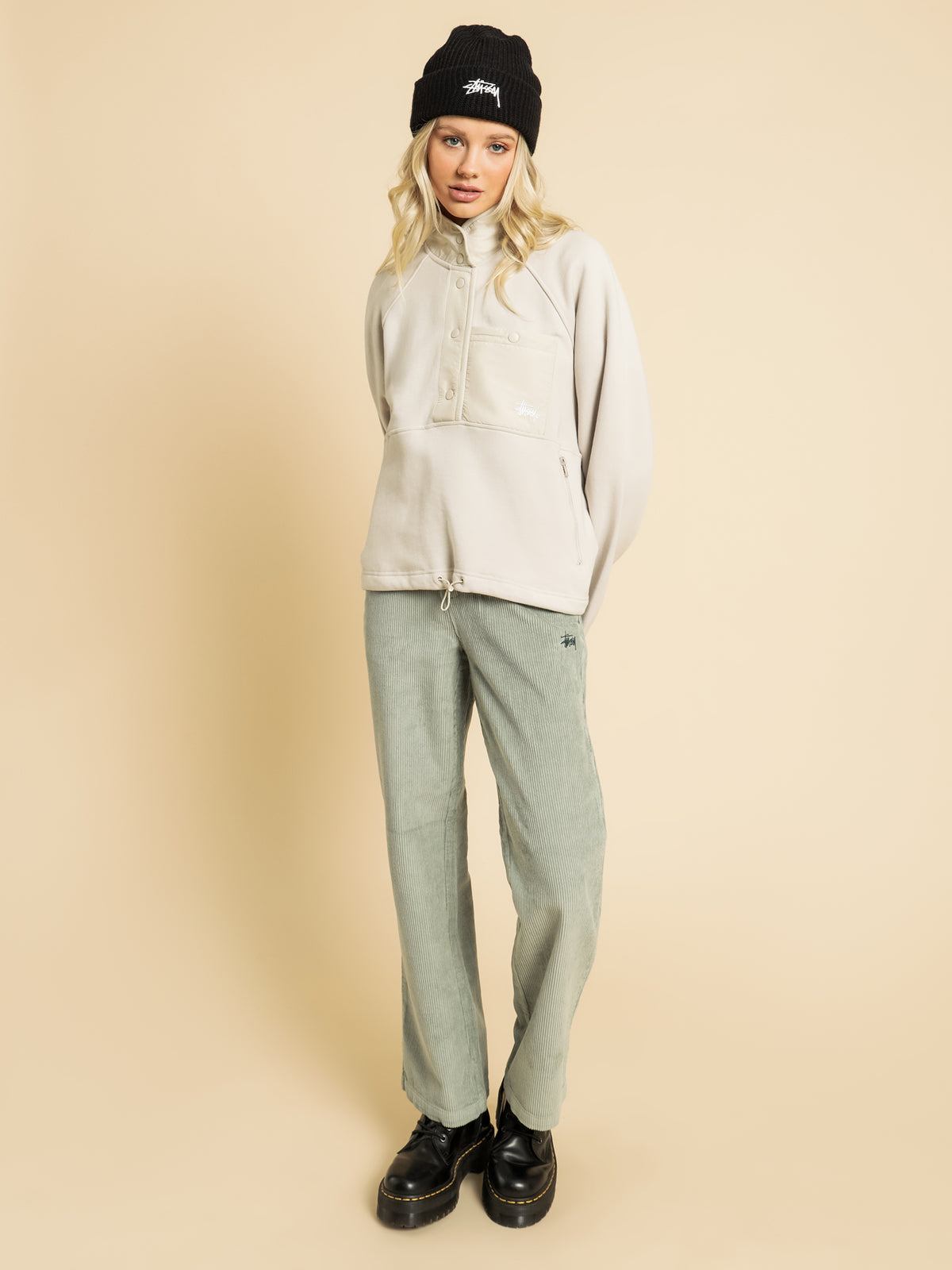 Stussy Granada Fleece Hoodie | White Sands