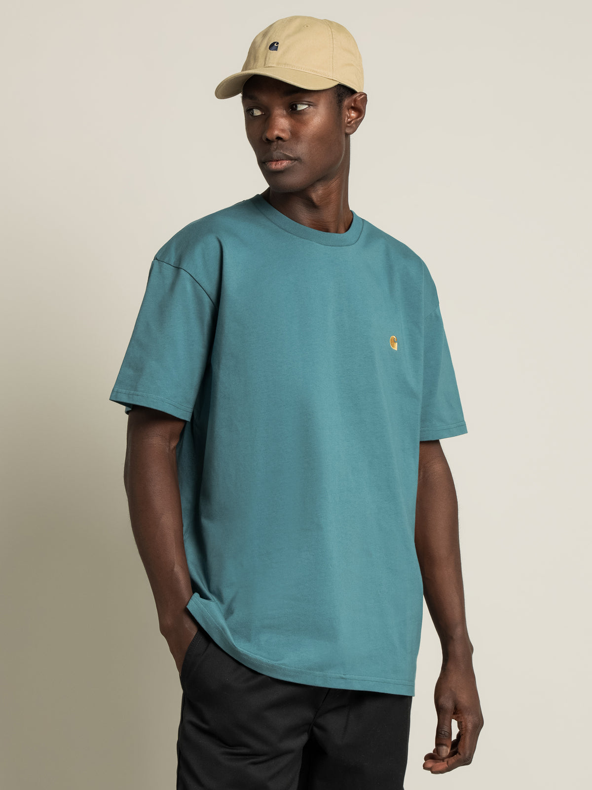 Chase T-Shirt in Hydro &amp; Gold
