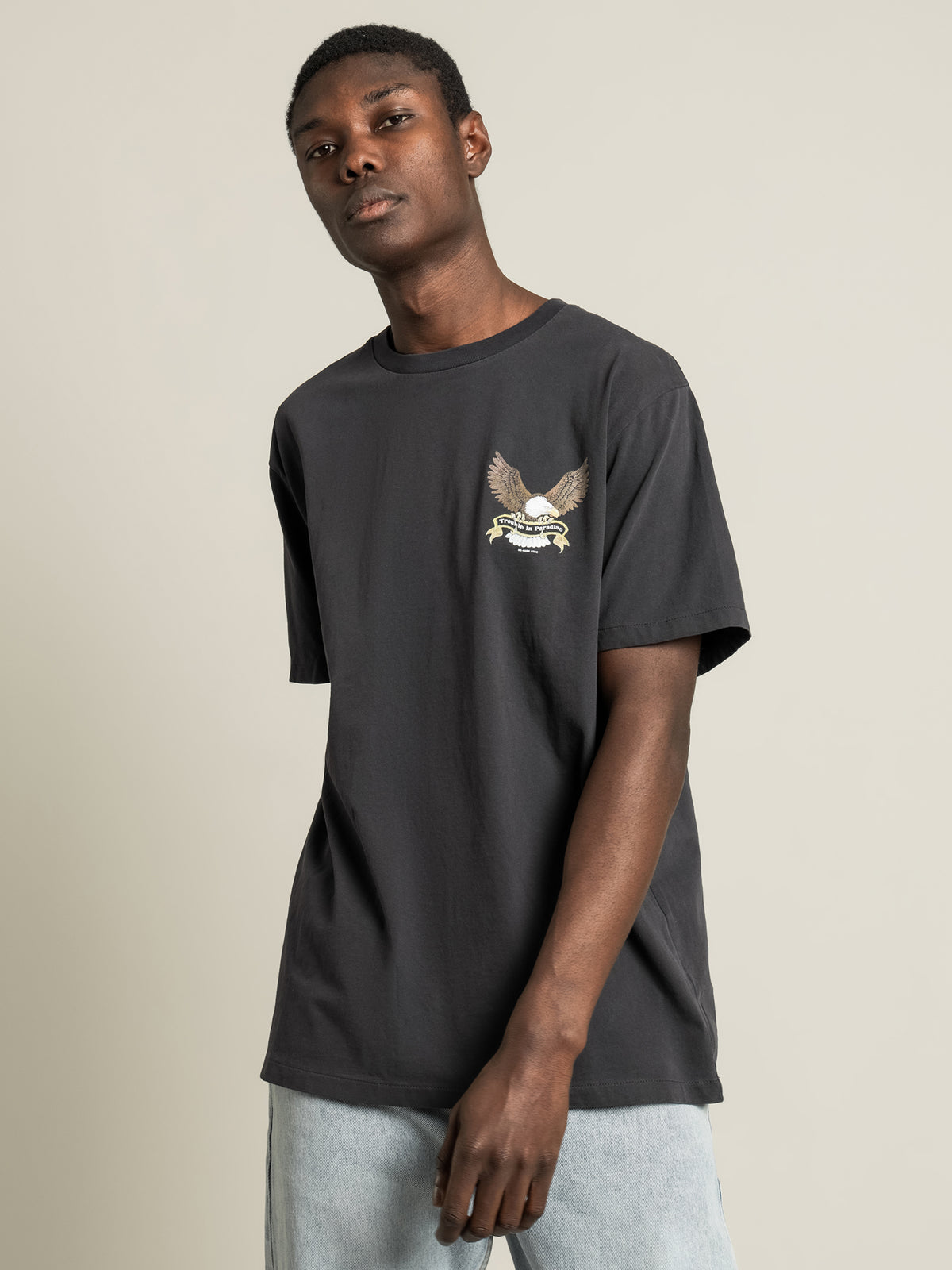 Troubled Paradise T-Shirt in Dark Navy
