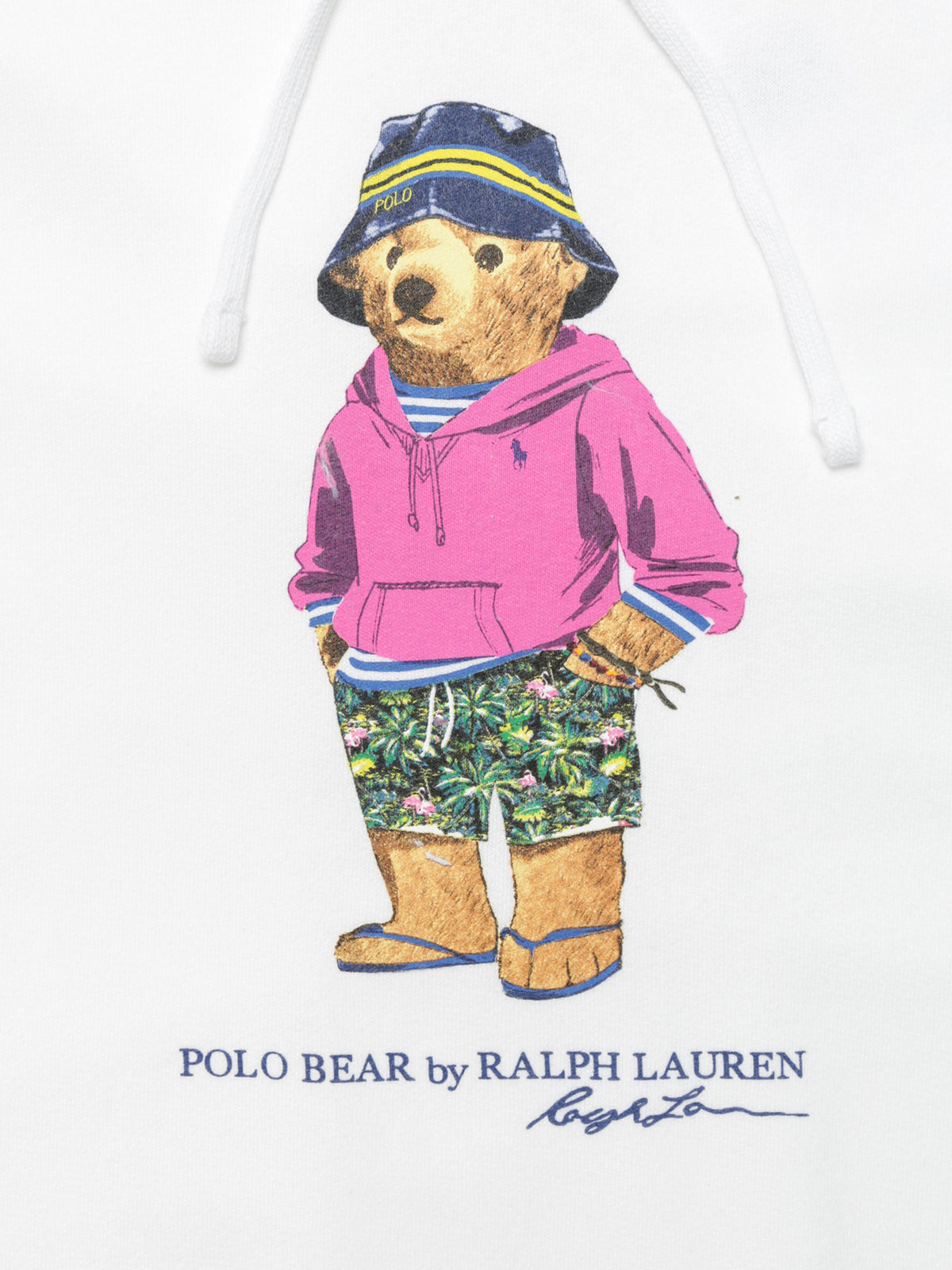 Polo Bear Hoodie in White