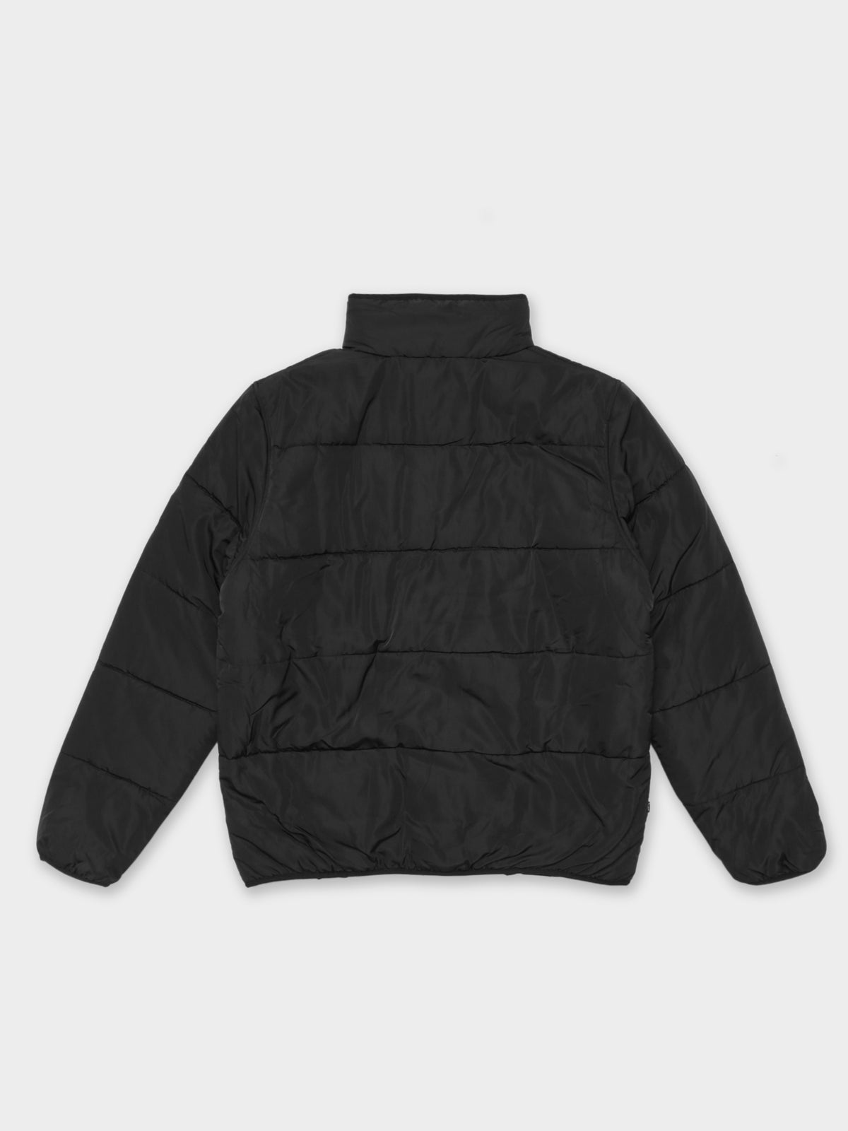 Lightweight Collared Puffer Jacket in Black