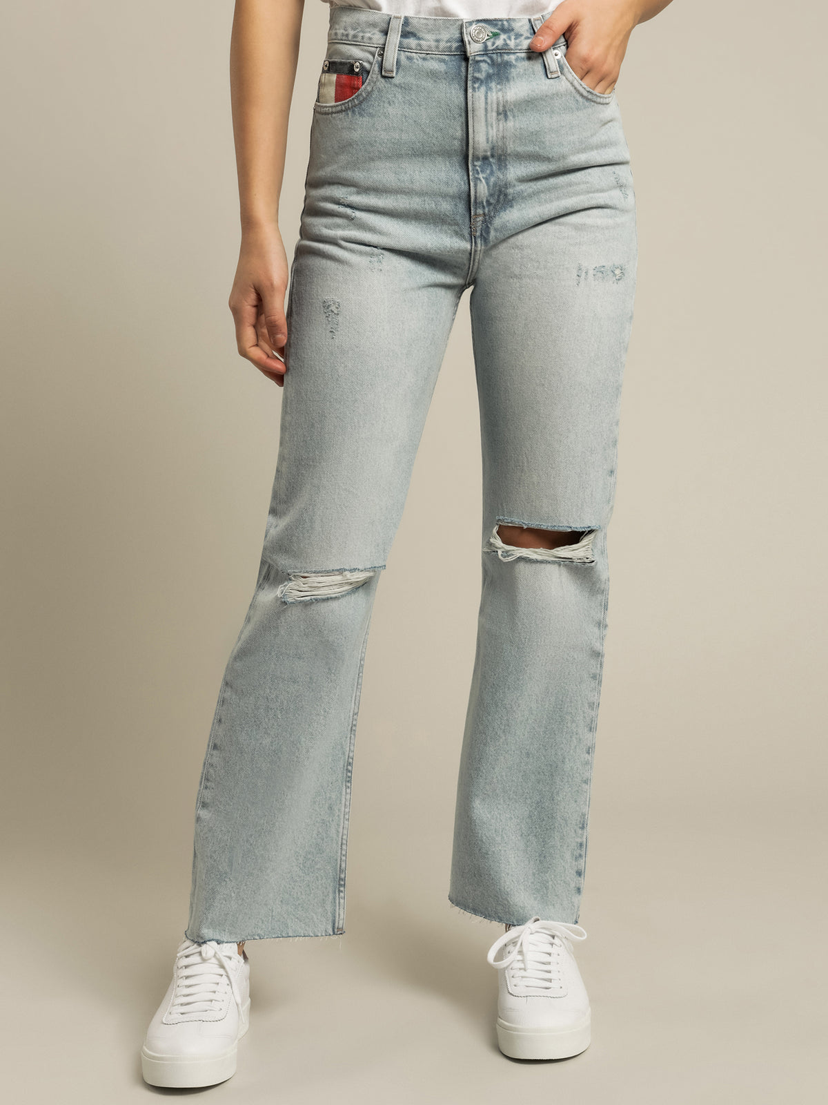 Harper High Rise Straight Flare Jeans in Save Sp Lb