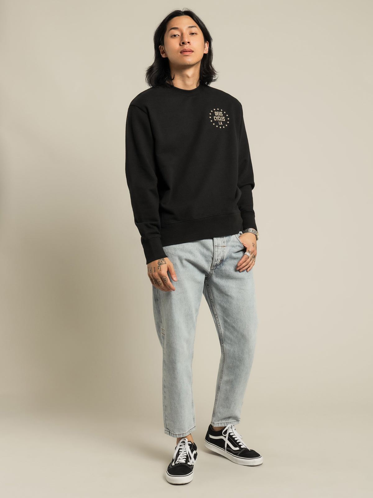 Deus Sunrise Crew Sweat | Black