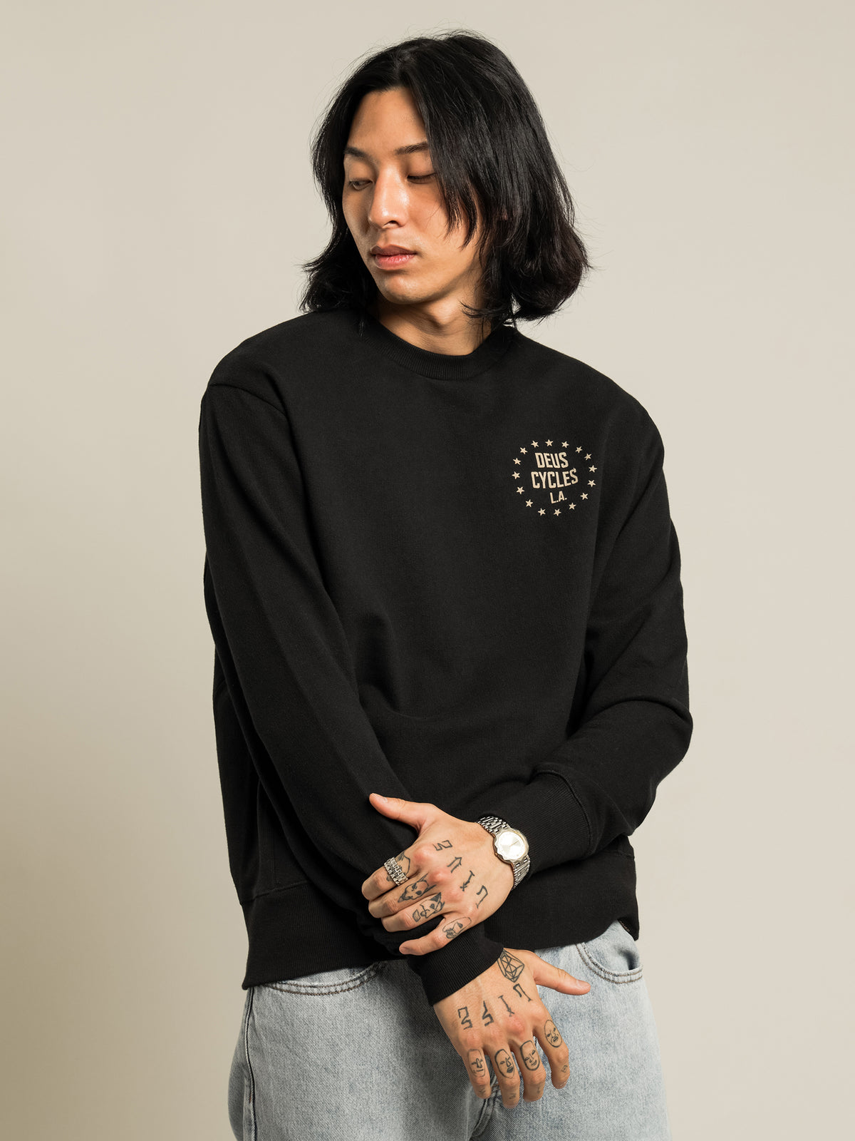 Deus Sunrise Crew Sweat | Black