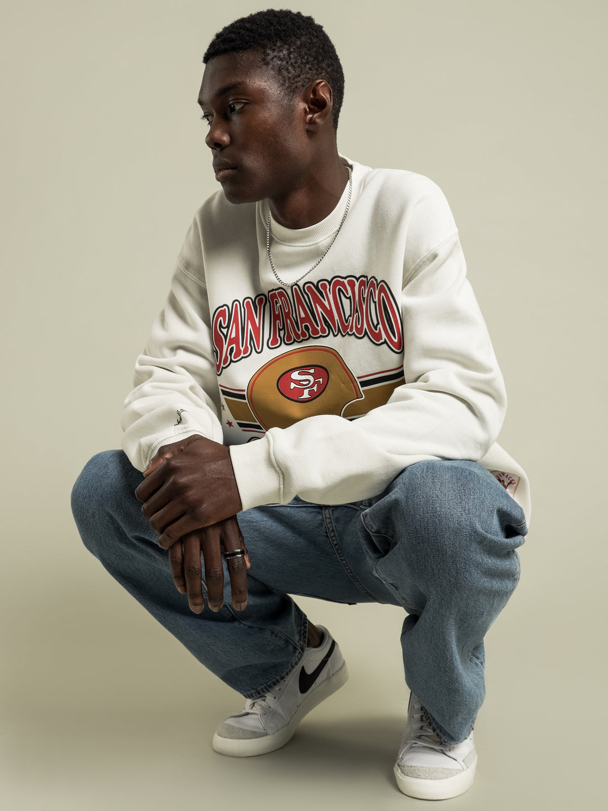 Mitchell & Ness San Francisco 49ers Crew | White