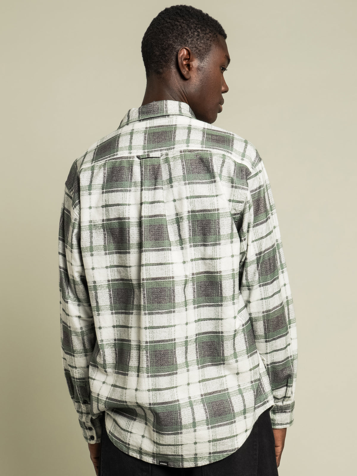 Fire Rose Oversized Flannel in Black Check