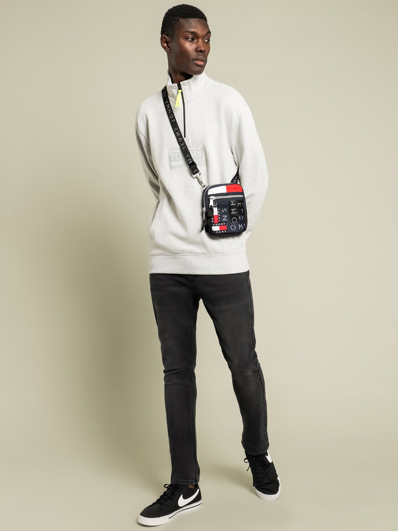 Tonal Corp Logo Zip Mock Neck Jumper