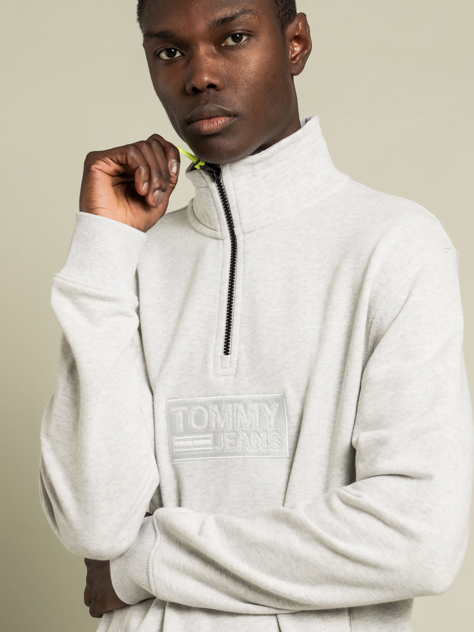Tonal Corp Logo Zip Mock Neck Jumper