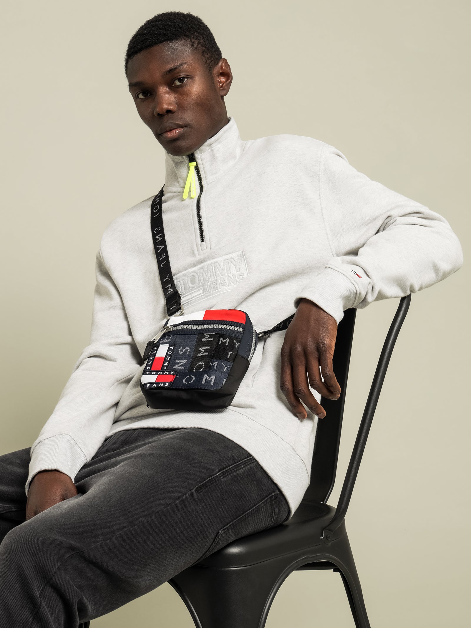 Tonal Corp Logo Zip Mock Neck Jumper