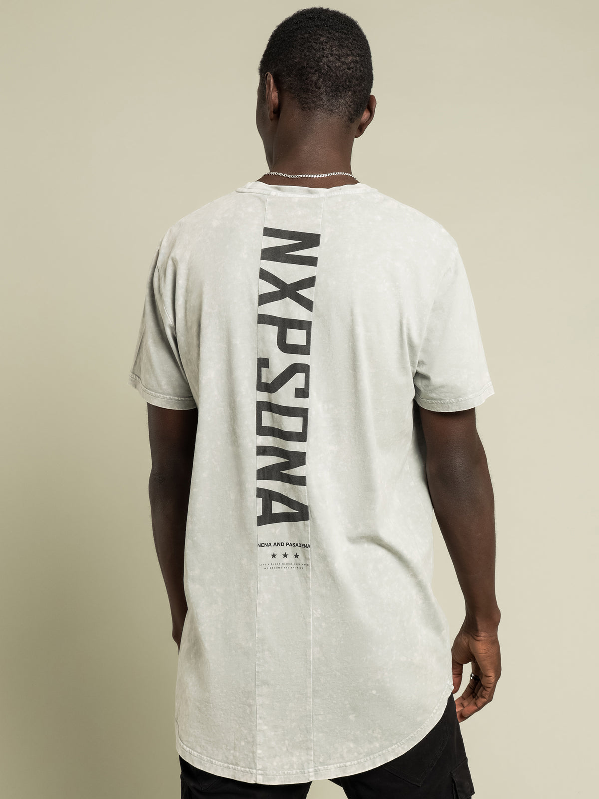 Nena and Pasadena Heightened Cape Back T-Shirt | Grey