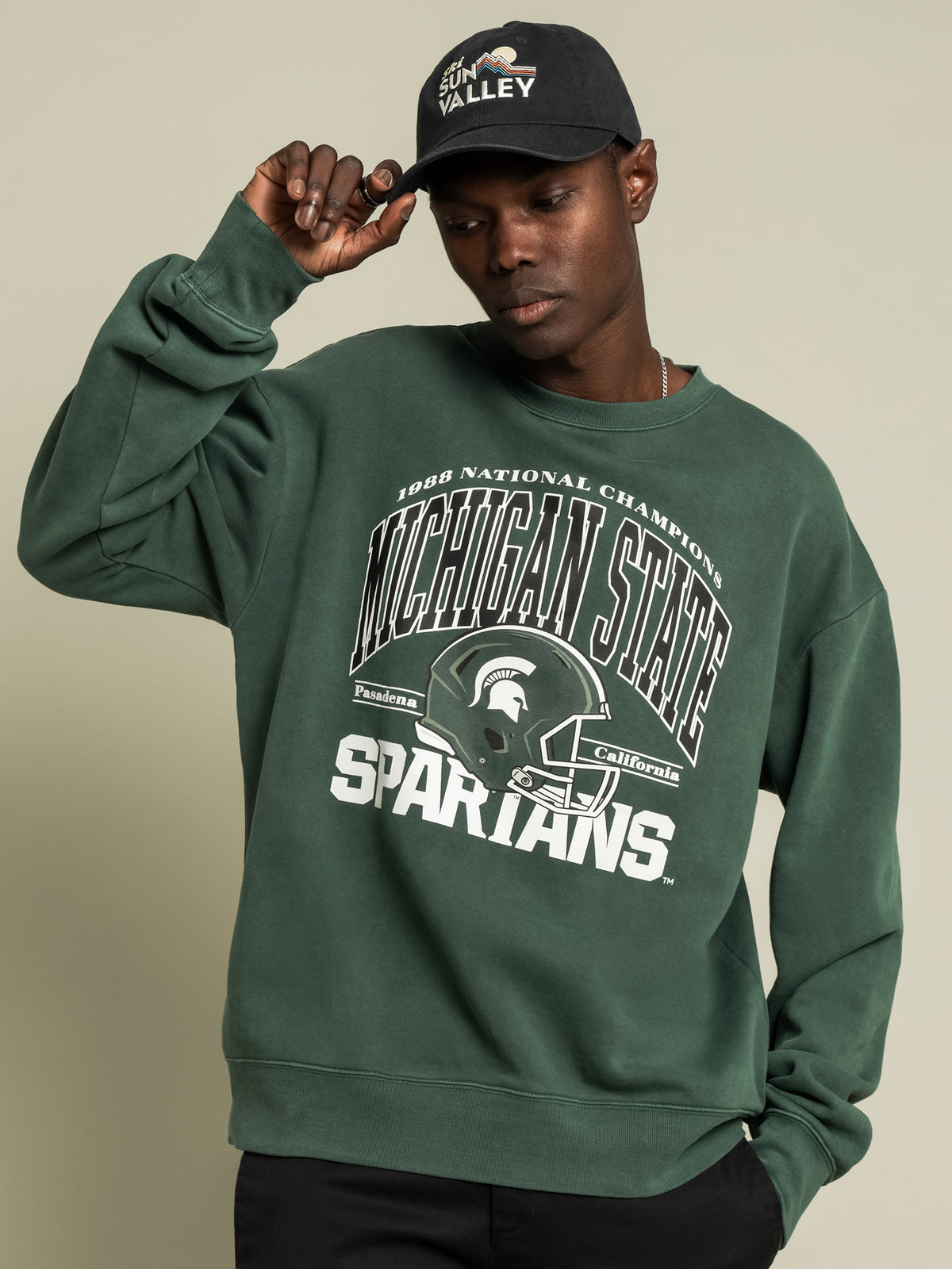 Michigan State Crew in Vintage Green