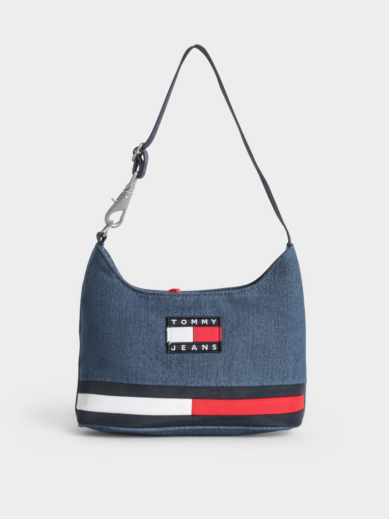 Tommy Badge Denim Shoulder Bag