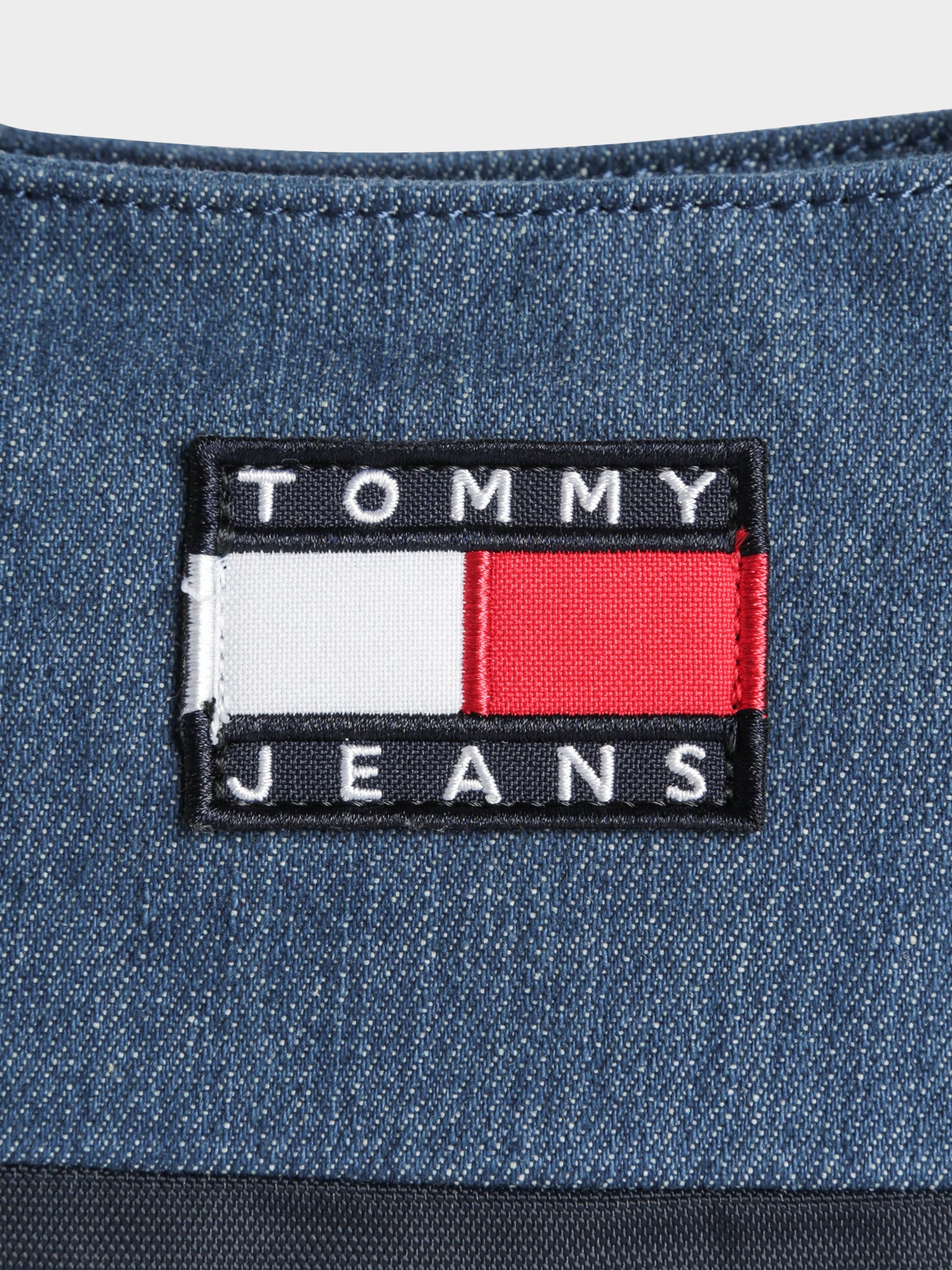 Tommy Badge Denim Shoulder Bag