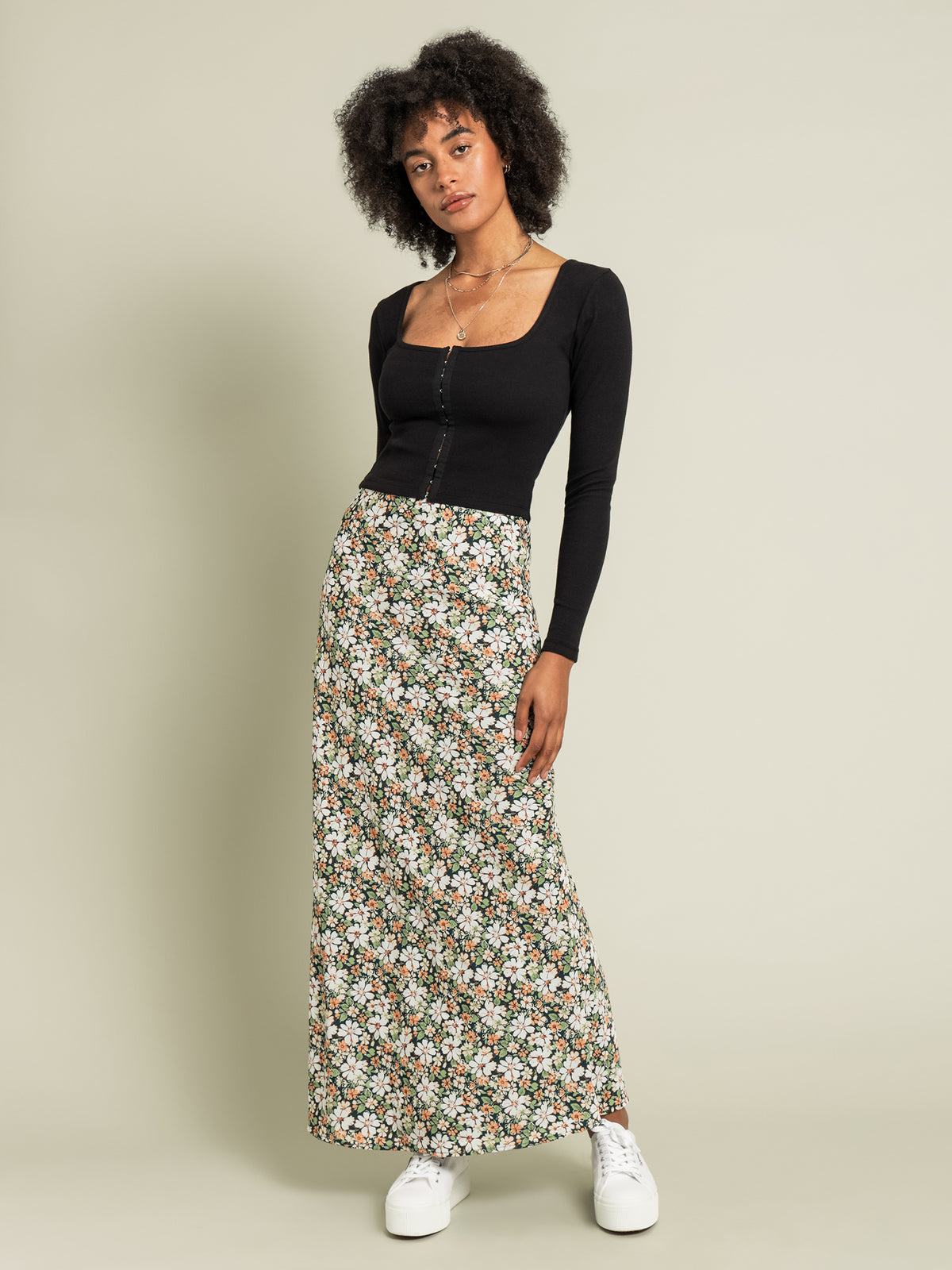 Zaria Maxi Skirt in Floral