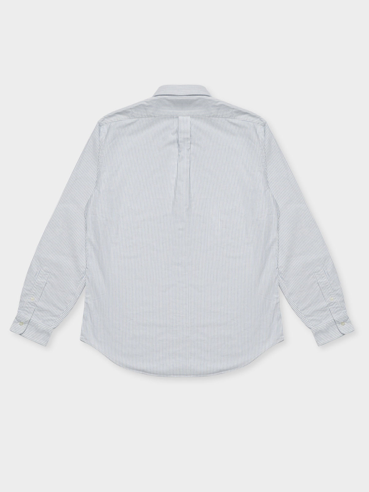Long Sleeve Button Up Shirt in Blue &amp; White