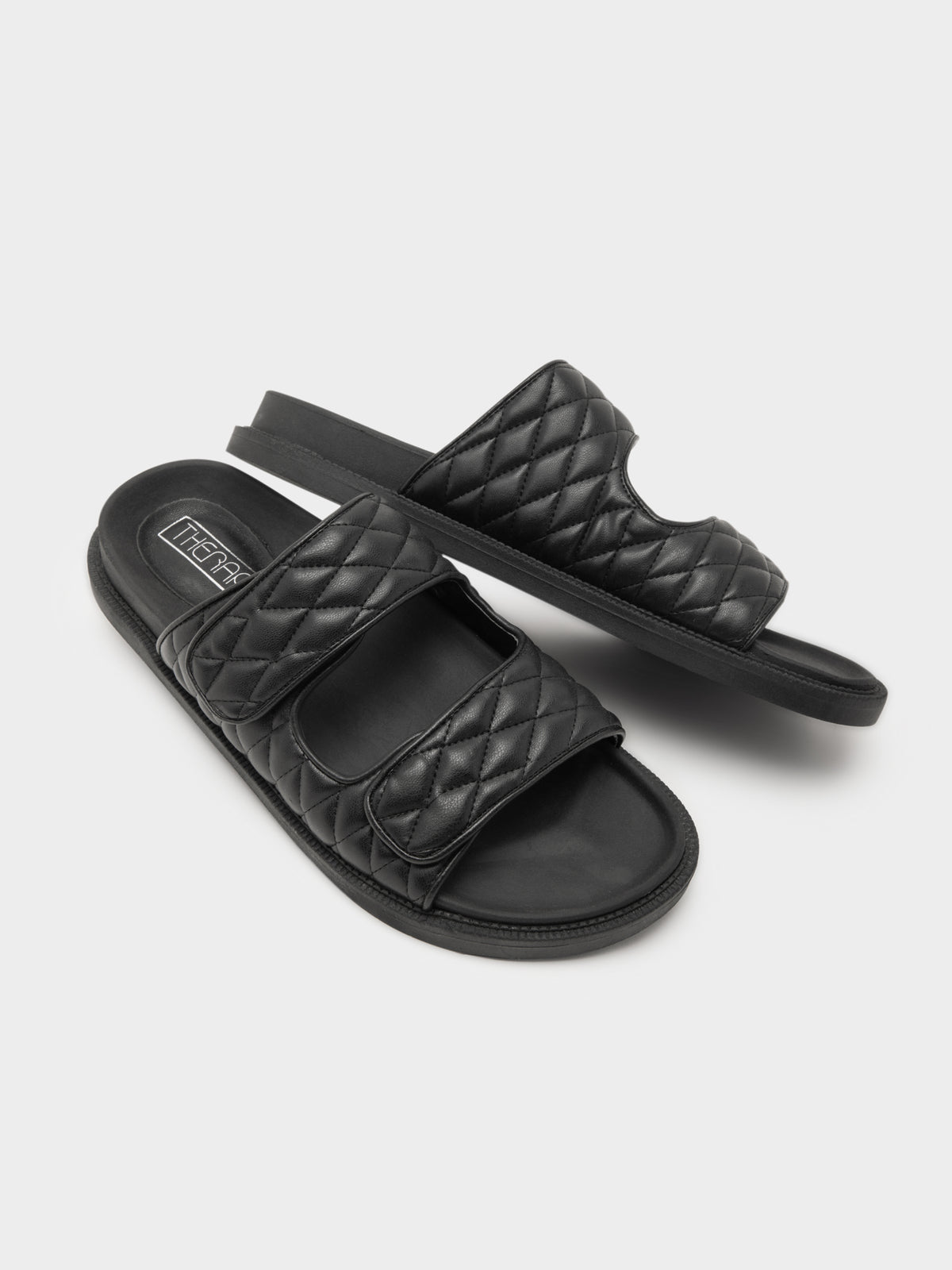 Womens Linda Quilted PU Sandals