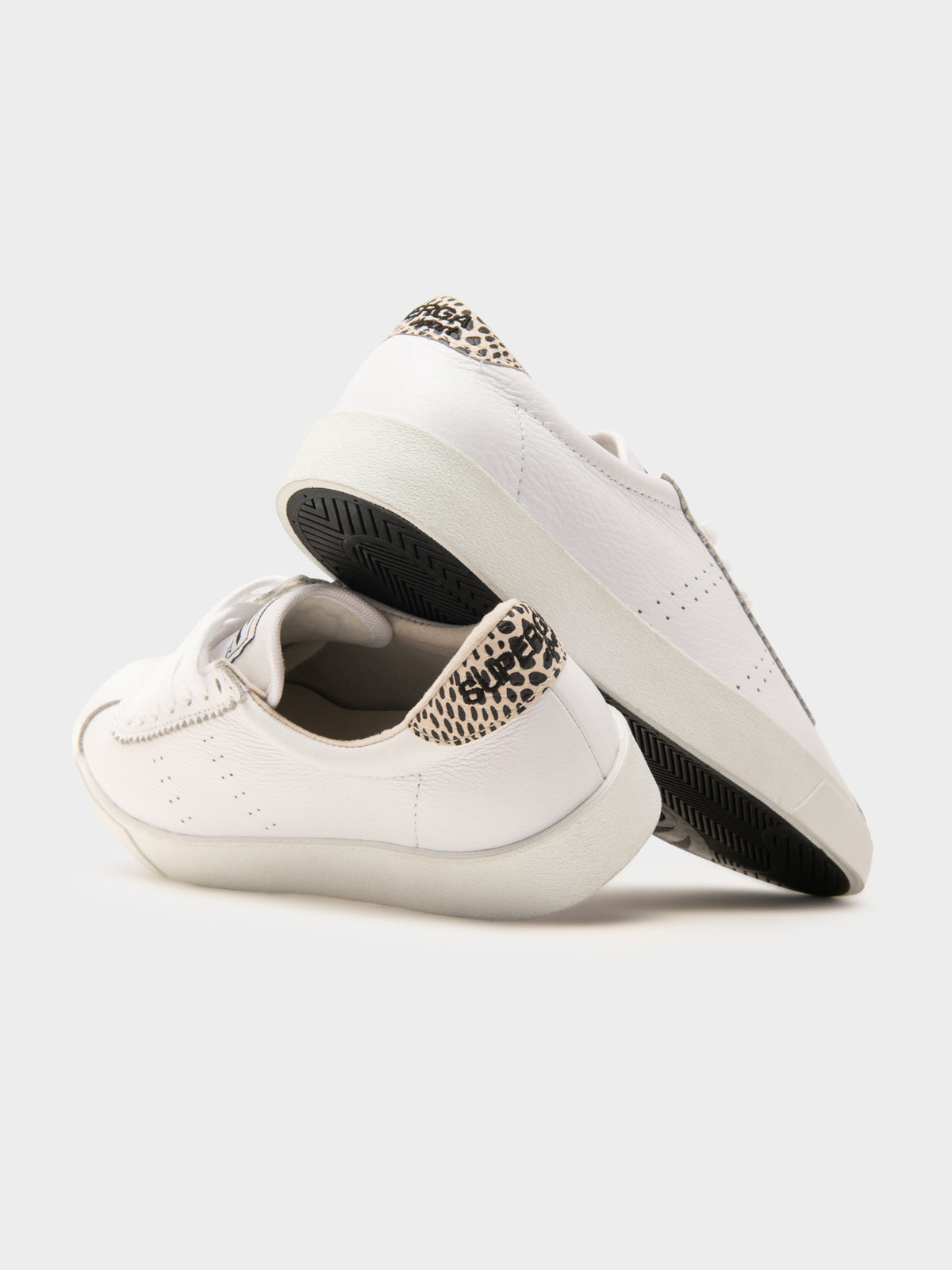 Womens 2843 Club S Faux Sneakers in White &amp; Reptile Print