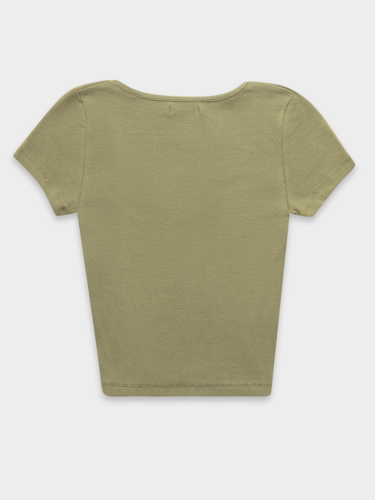 Bowie Cut Out T-Shirt in Olive