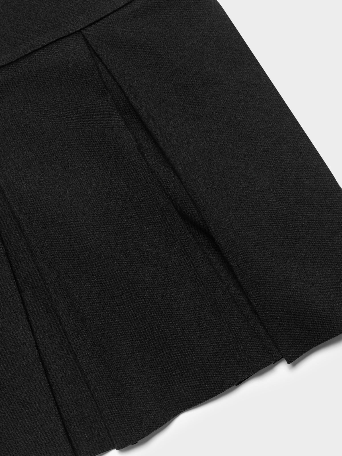 Heather Pleated Mini Skirt in Black