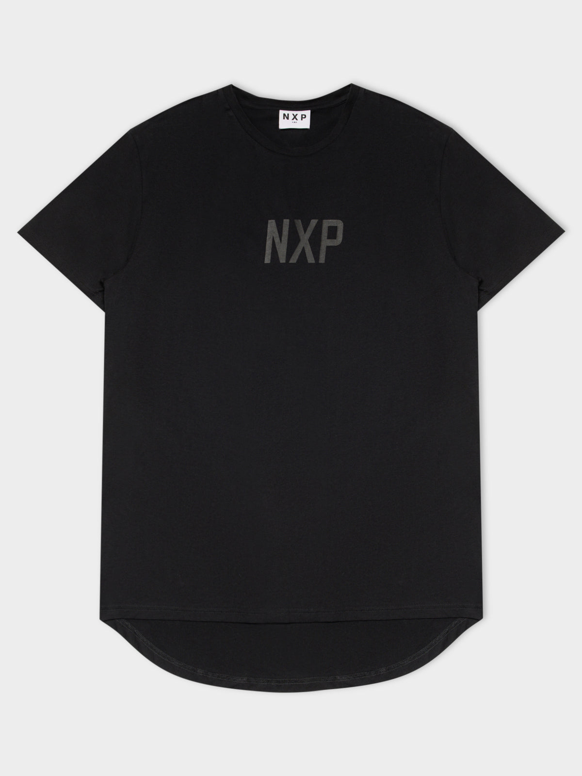 Machinery Scoop Back T-Shirt in Jet Black