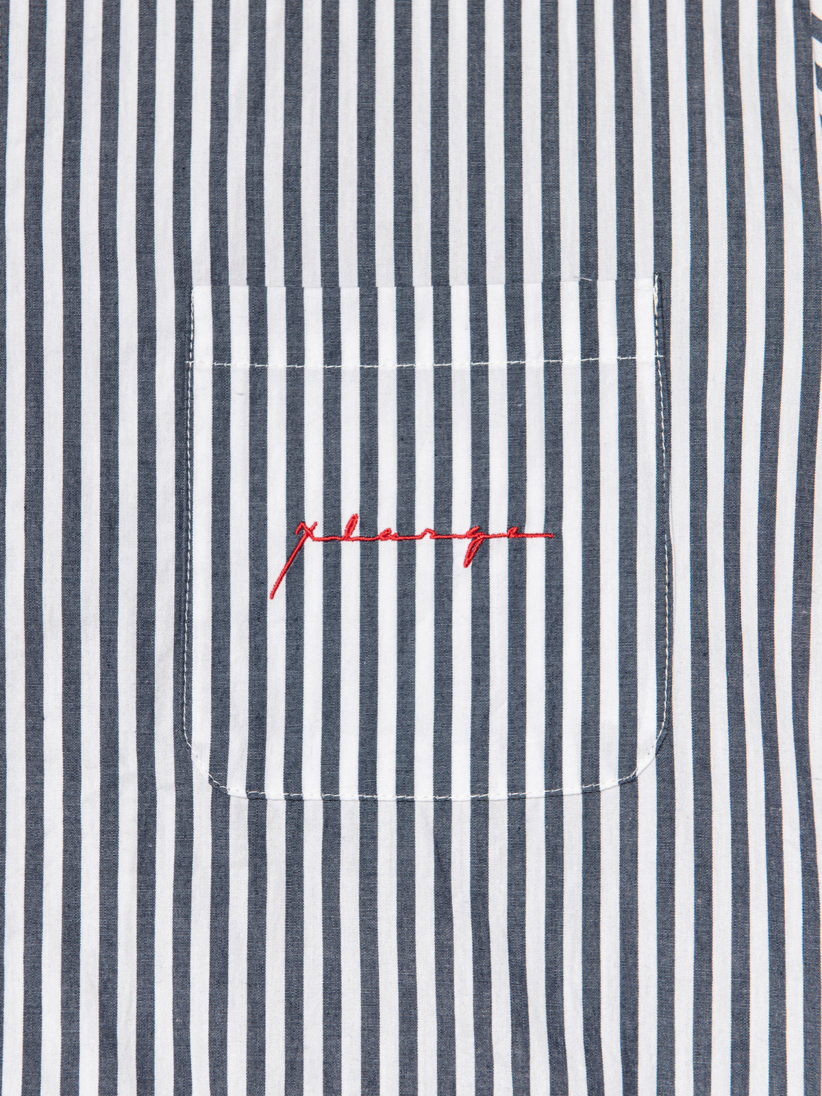 Parklife Long Sleeve Stripe Shirt in Navy