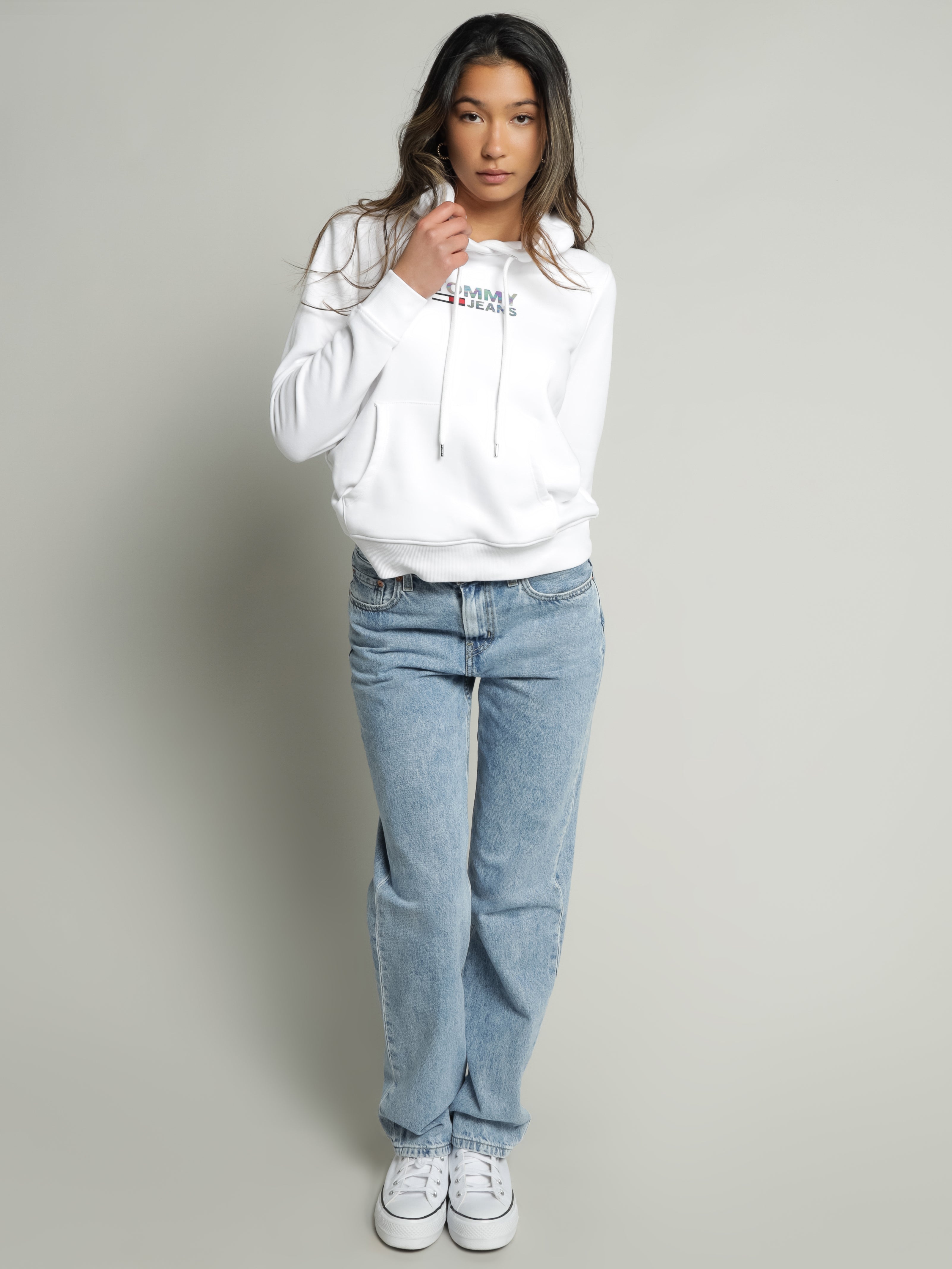 Slim Metallic Corporate Logo Hoodie