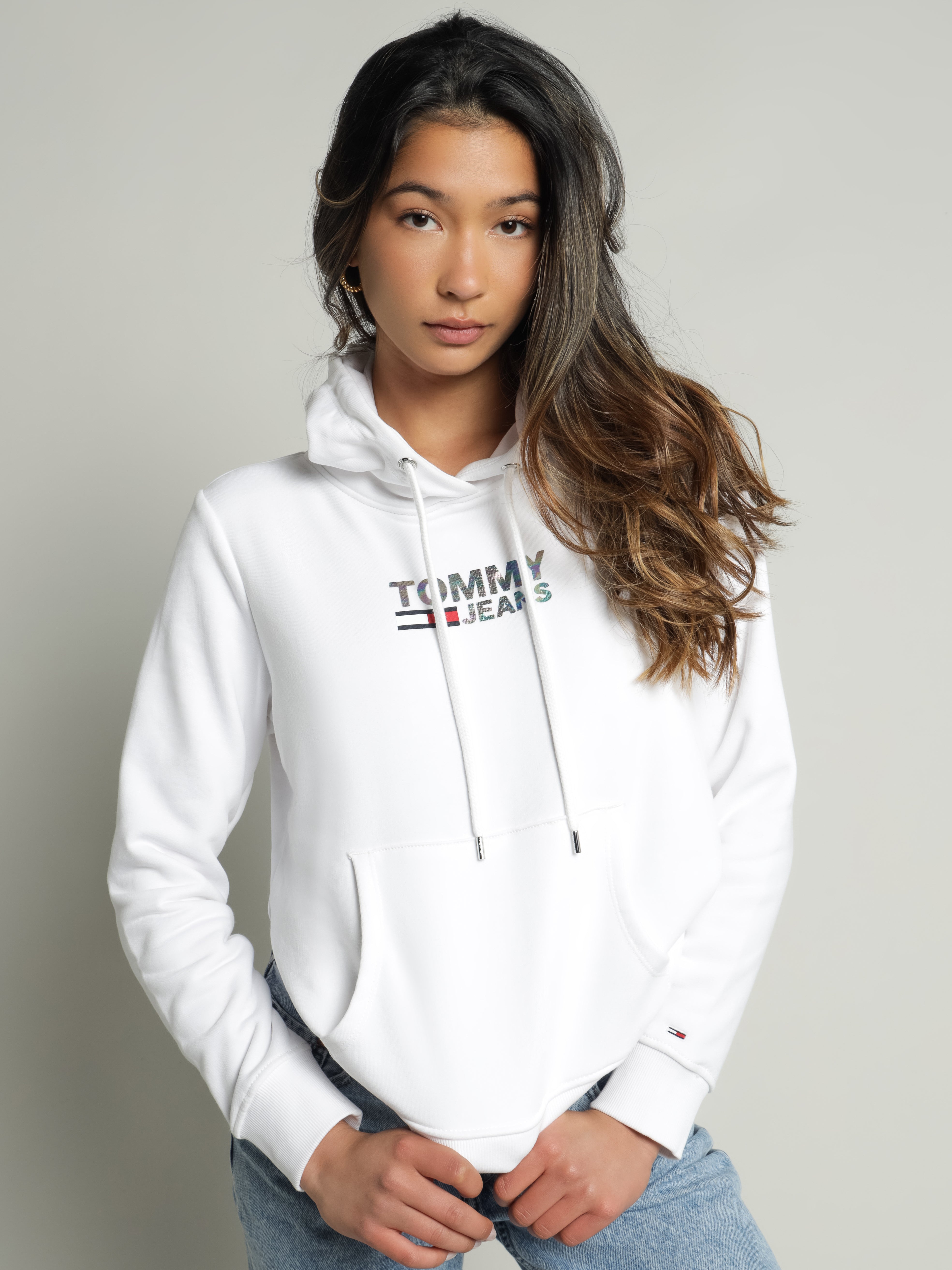 Slim Metallic Corporate Logo Hoodie