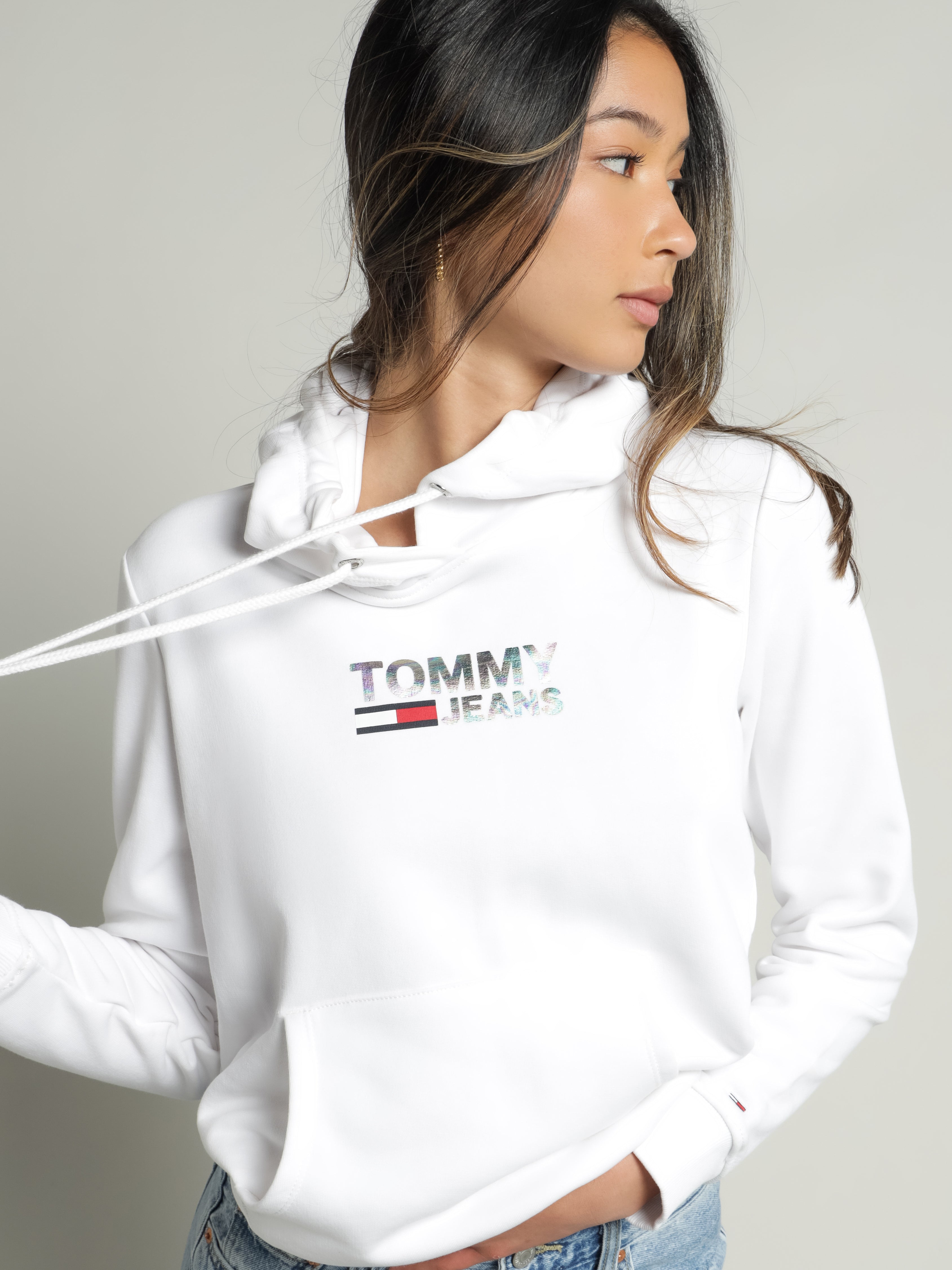 Slim Metallic Corporate Logo Hoodie