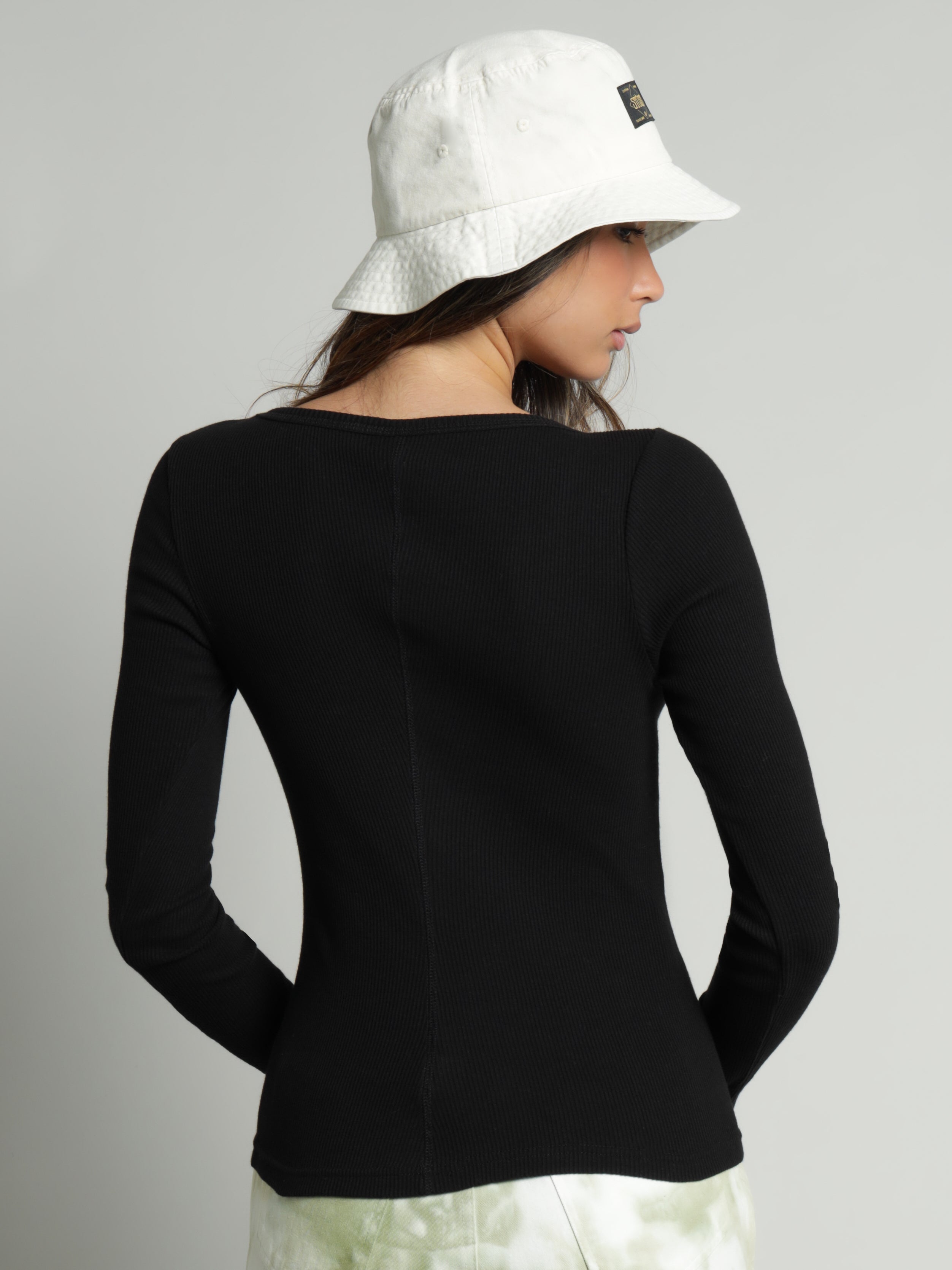 Graffiti Rib Long Sleeve T-Shirt