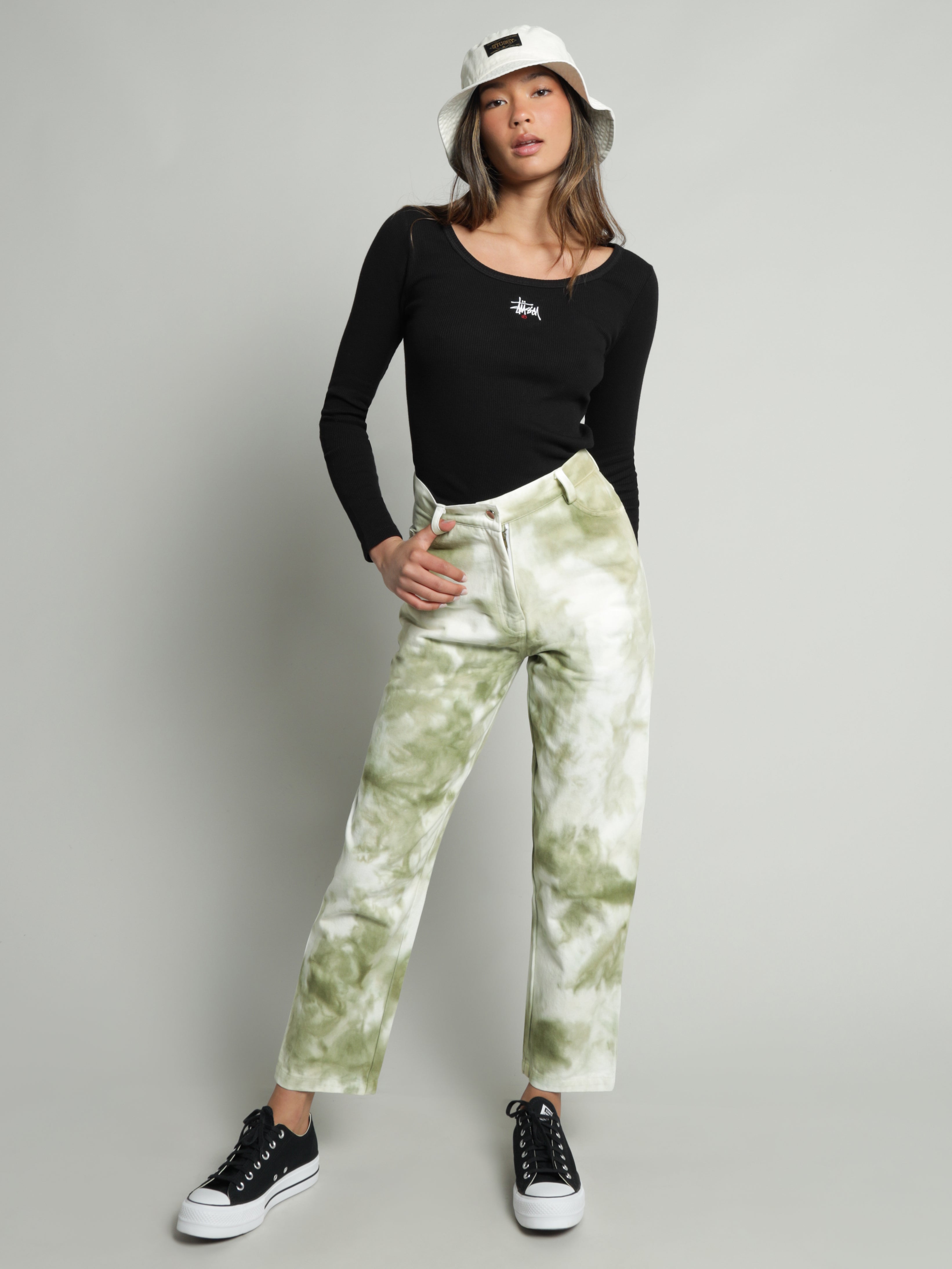 Graffiti Rib Long Sleeve T-Shirt