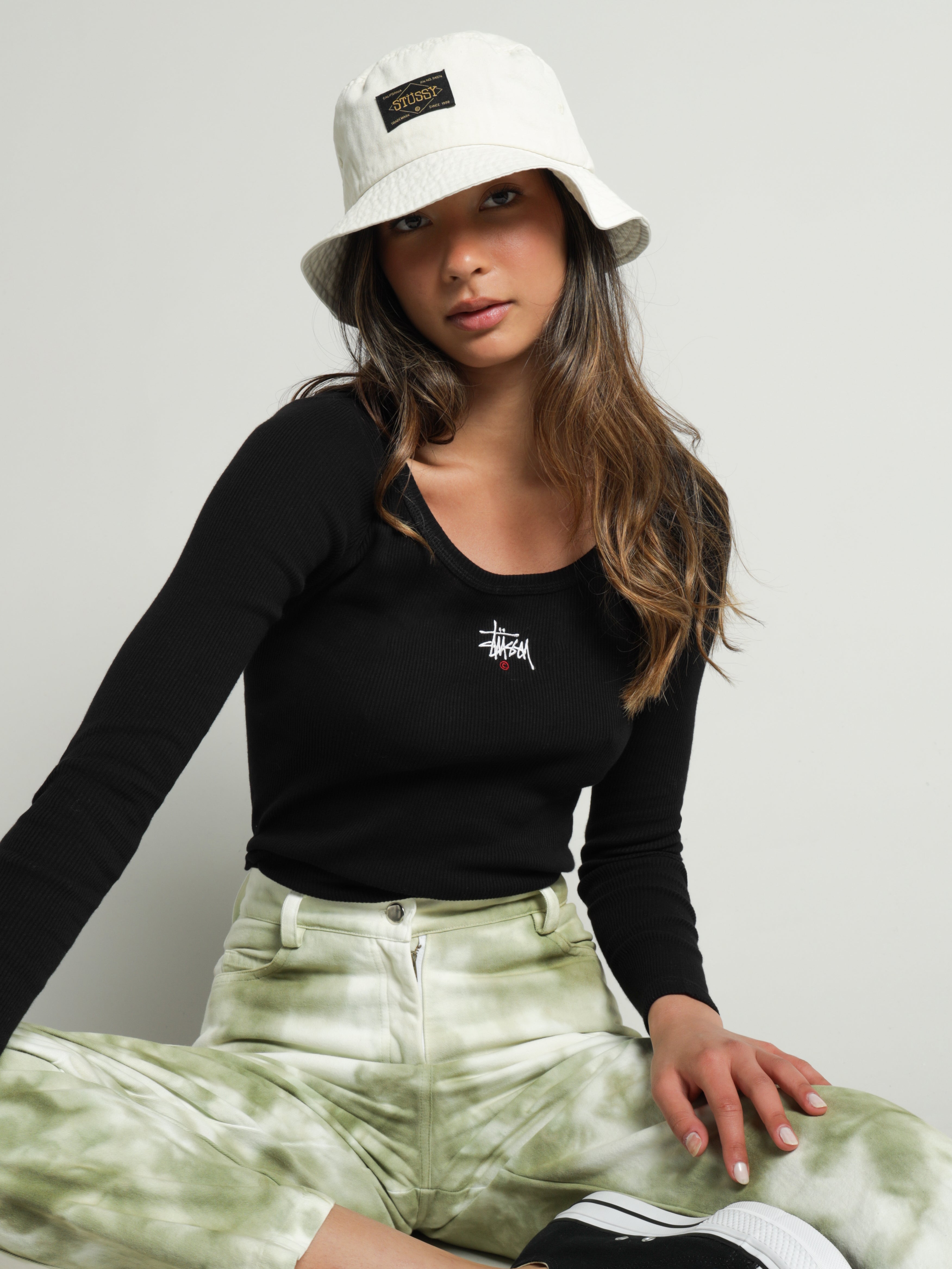 Graffiti Rib Long Sleeve T-Shirt