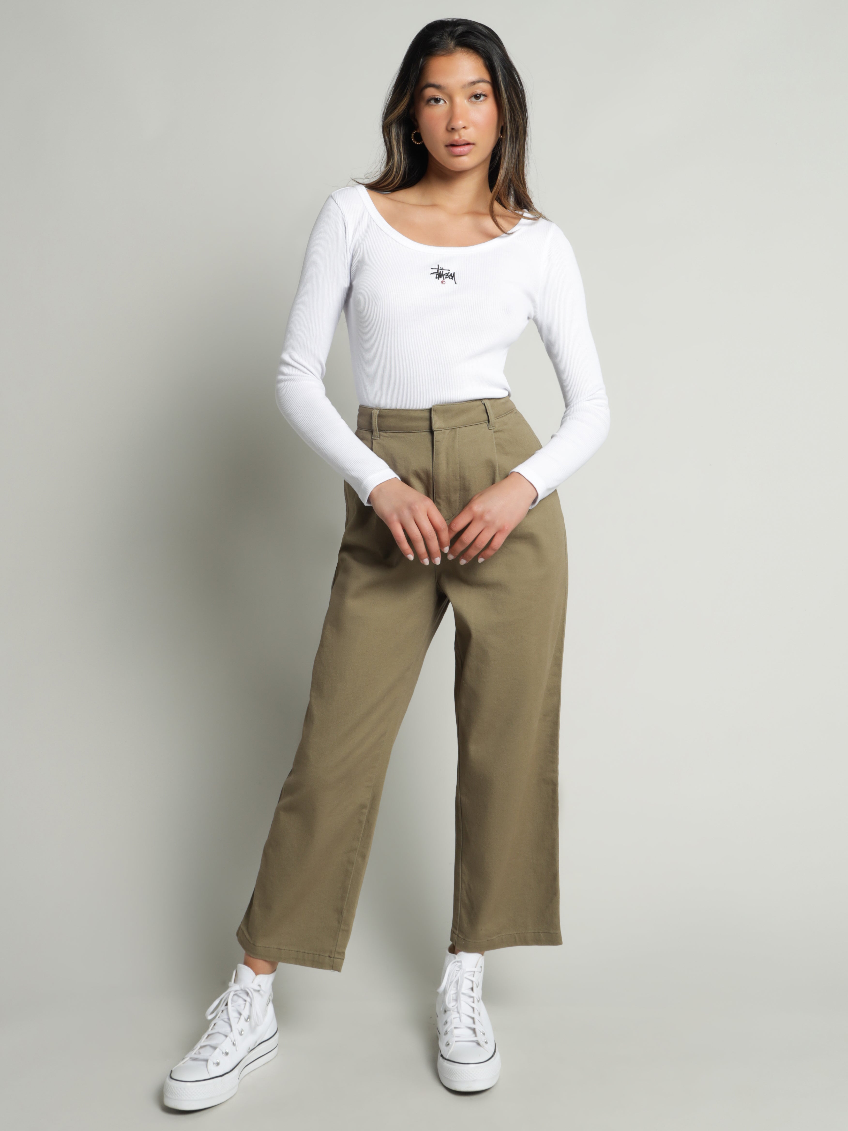 Graffiti Rib Long Sleeve T-Shirt