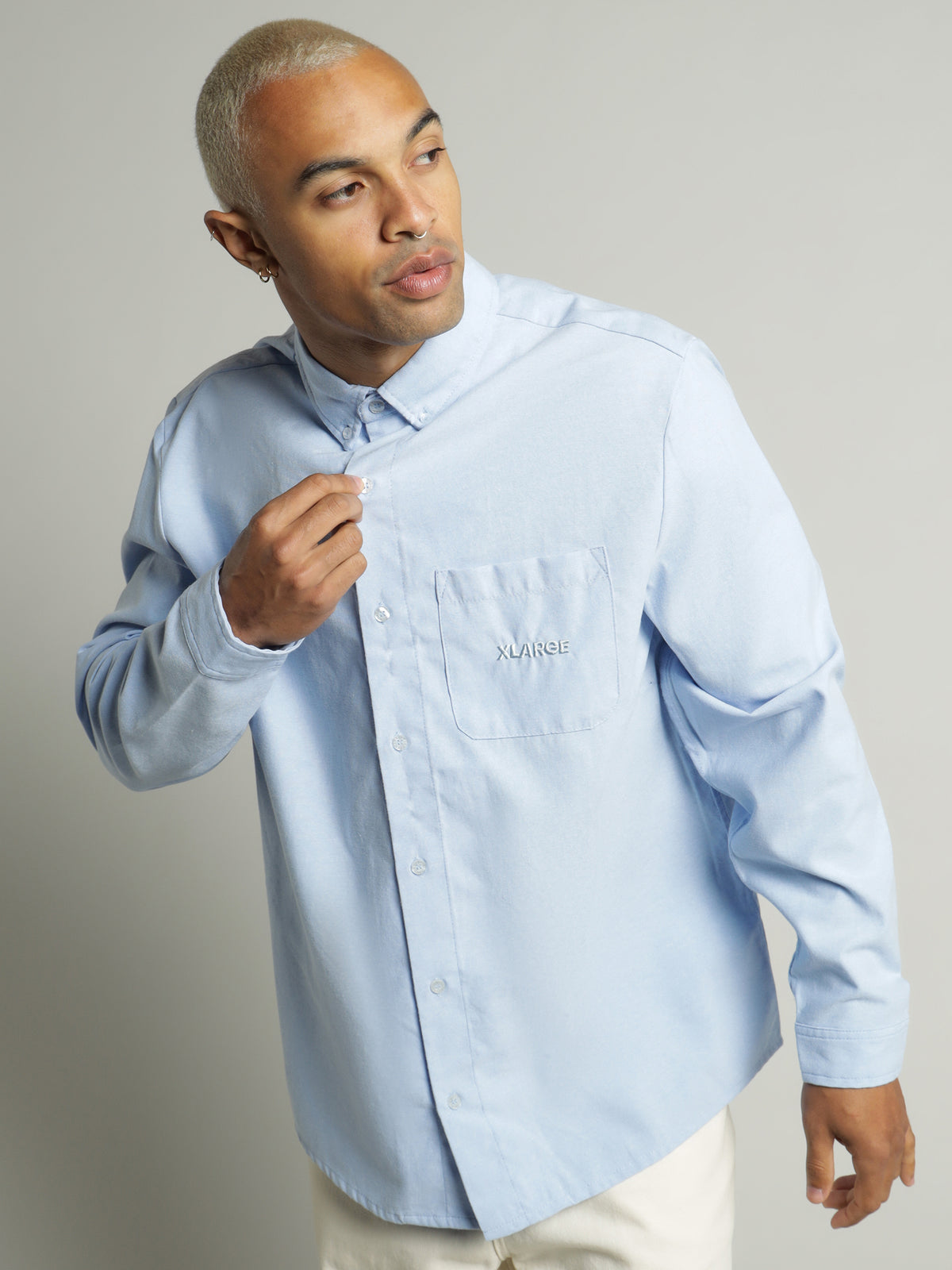 91 Oxford Long Sleeve Shirt in Blue
