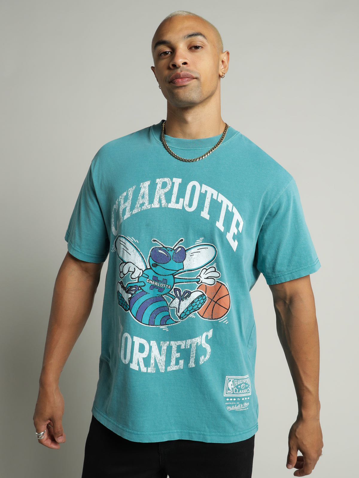 Charlotte Hornets T-Shirt in Faded Aqua