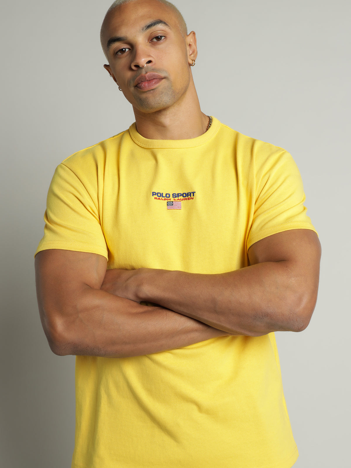 Polo Sport Centre Logo T-Shirt in Chrome Yellow