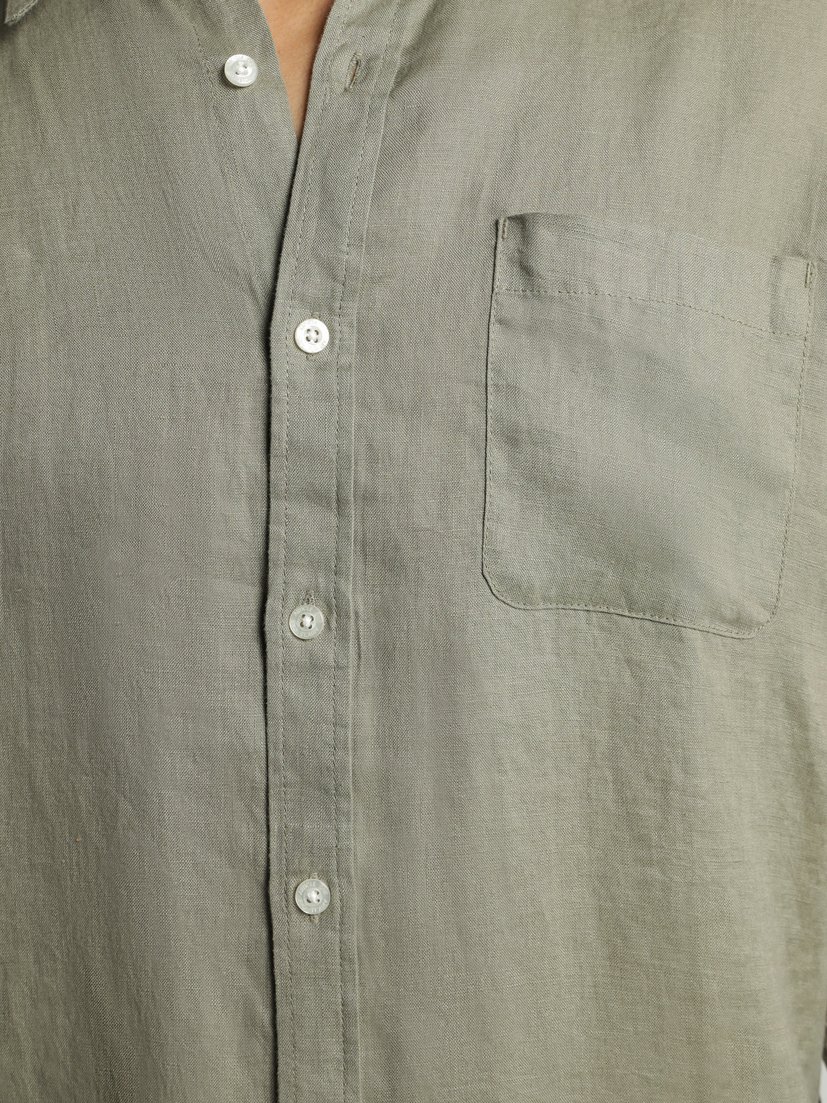 Nero Linen Long Sleeve Shirt in Thistle
