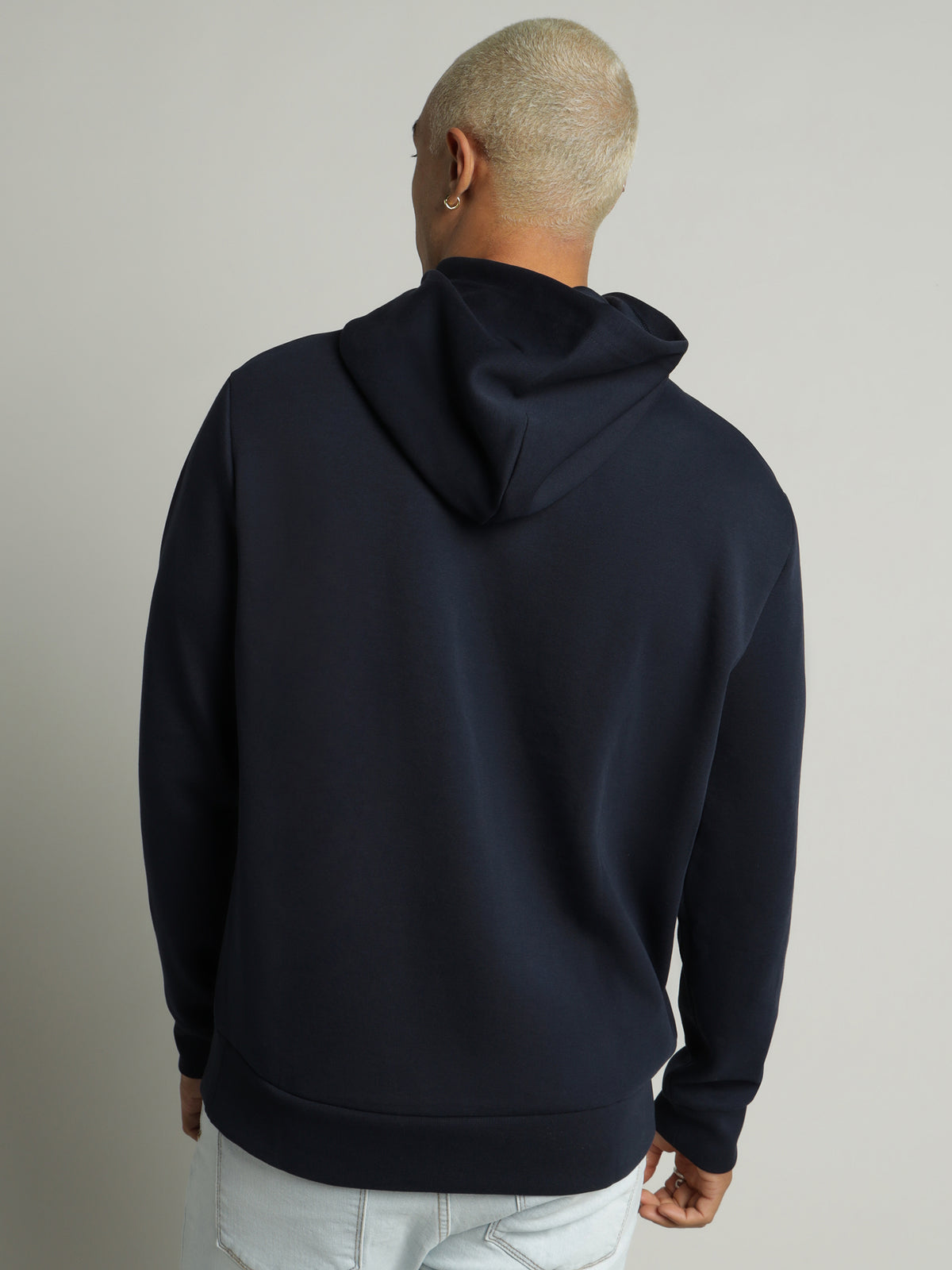 Central Pony Double Knit Hoodie in Navy