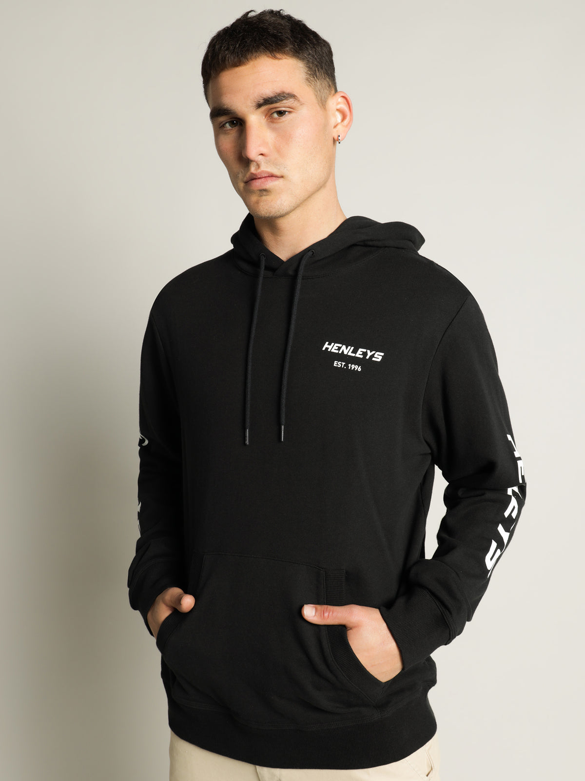 Vice Hooded Sweater in Black