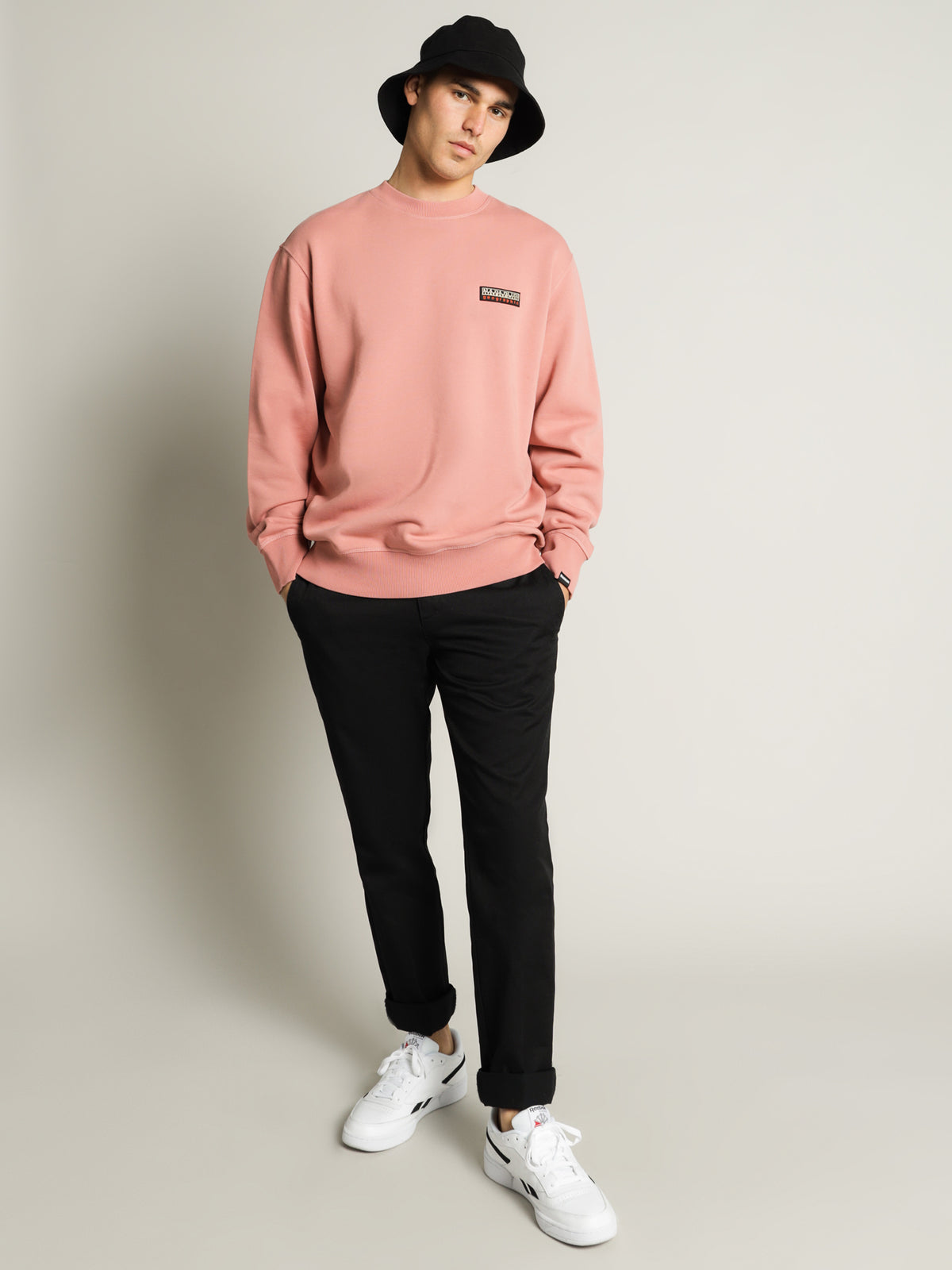 Base Crew Sweat in Pink