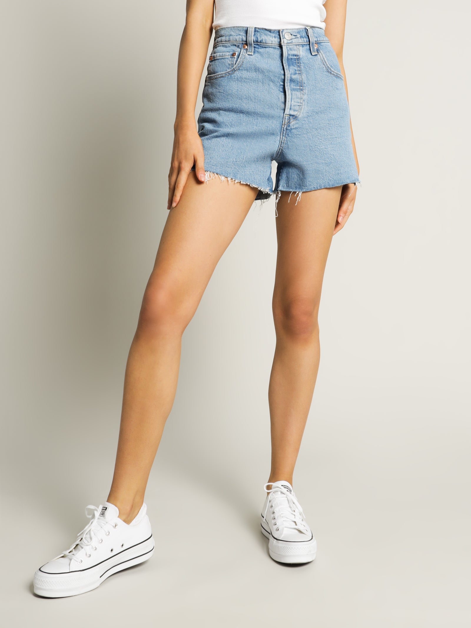Ribcage Denim Shorts