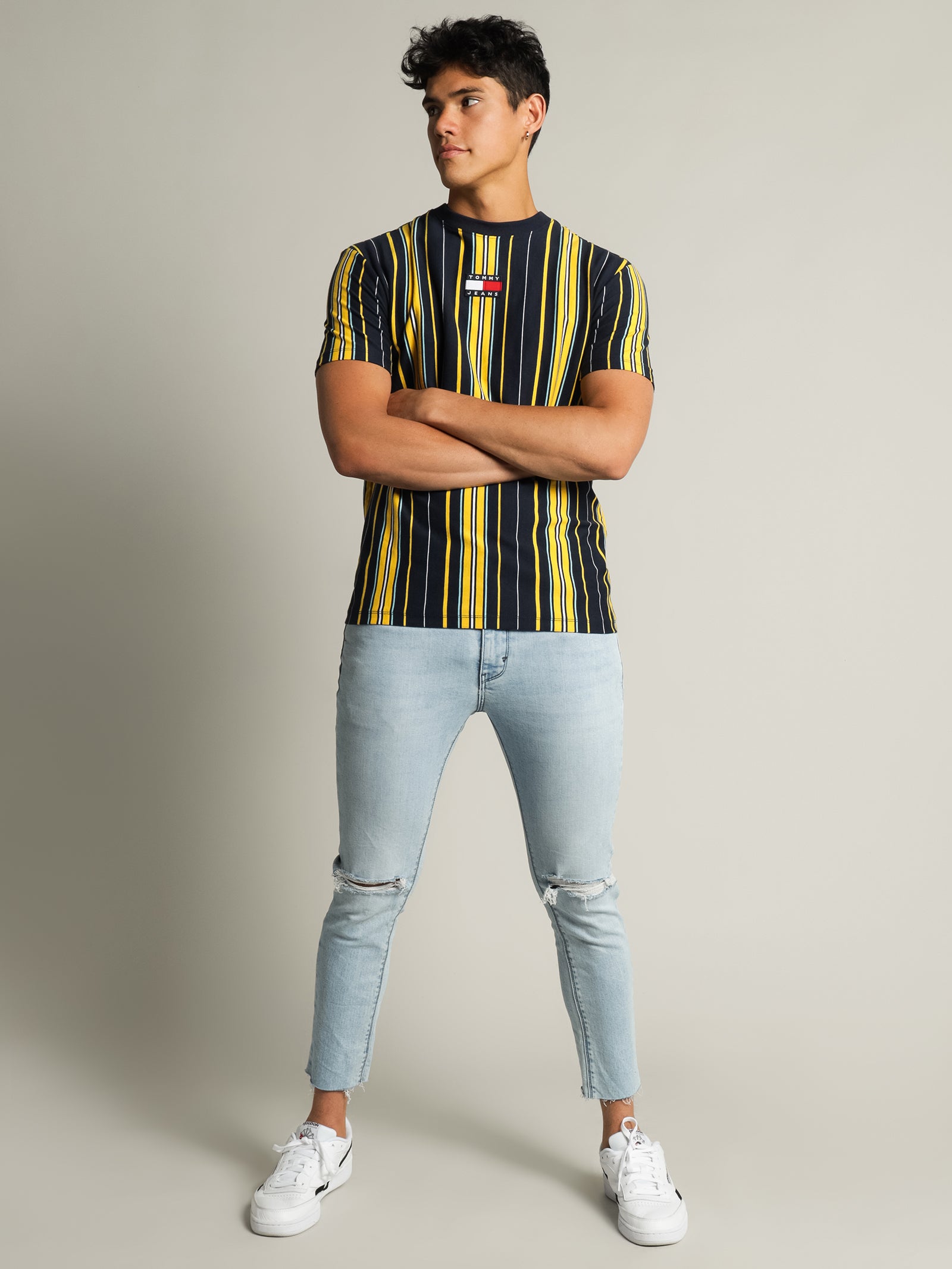 Tommy Badge Stripe T-Shirt