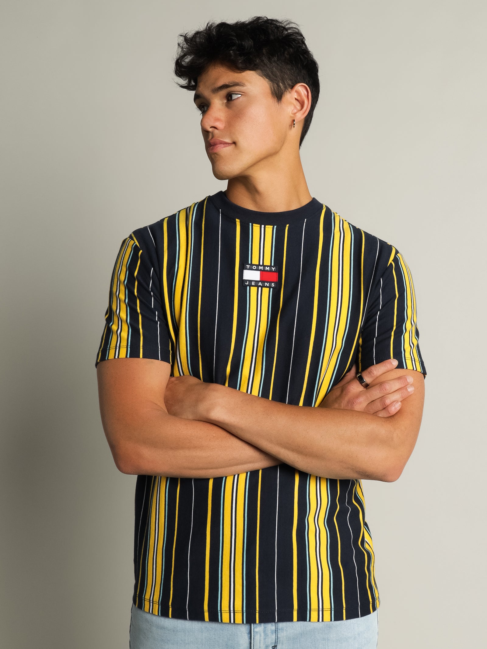 Tommy Badge Stripe T-Shirt