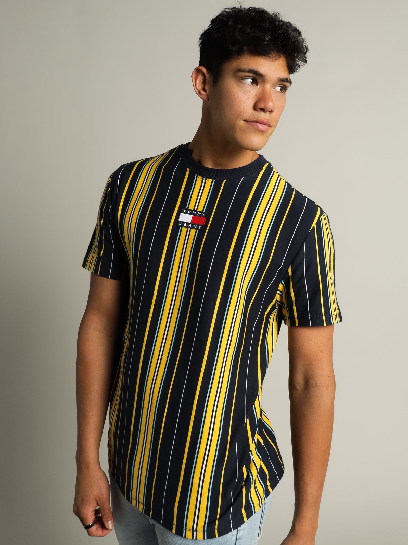 Tommy Badge Stripe T-Shirt