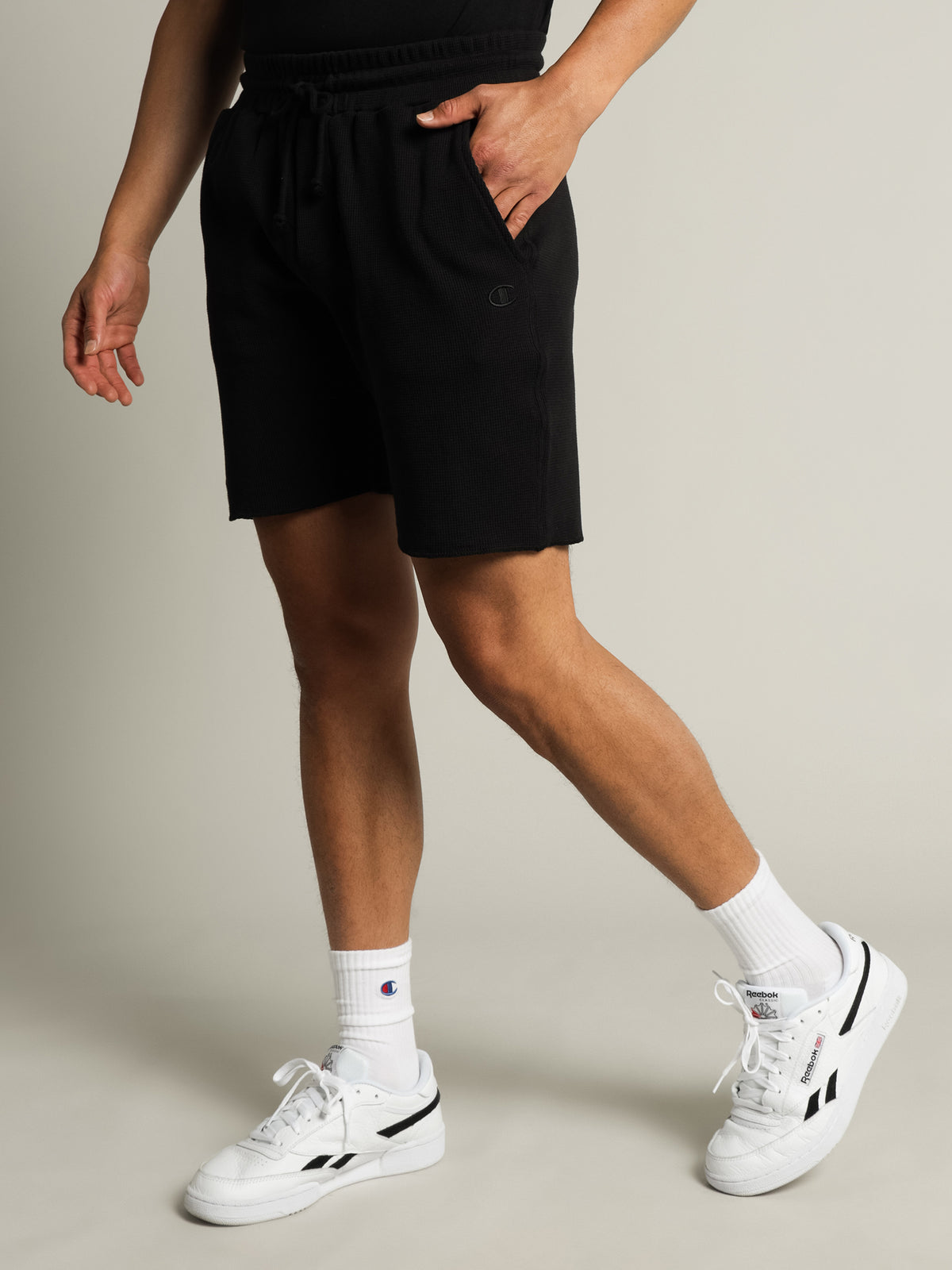 Re:bound Waffle Shorts in Black