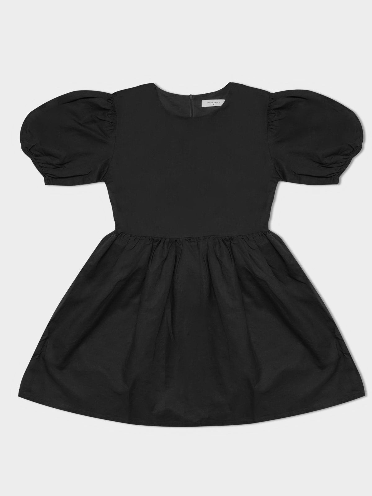 Nima Linen Mini Dress in Coal