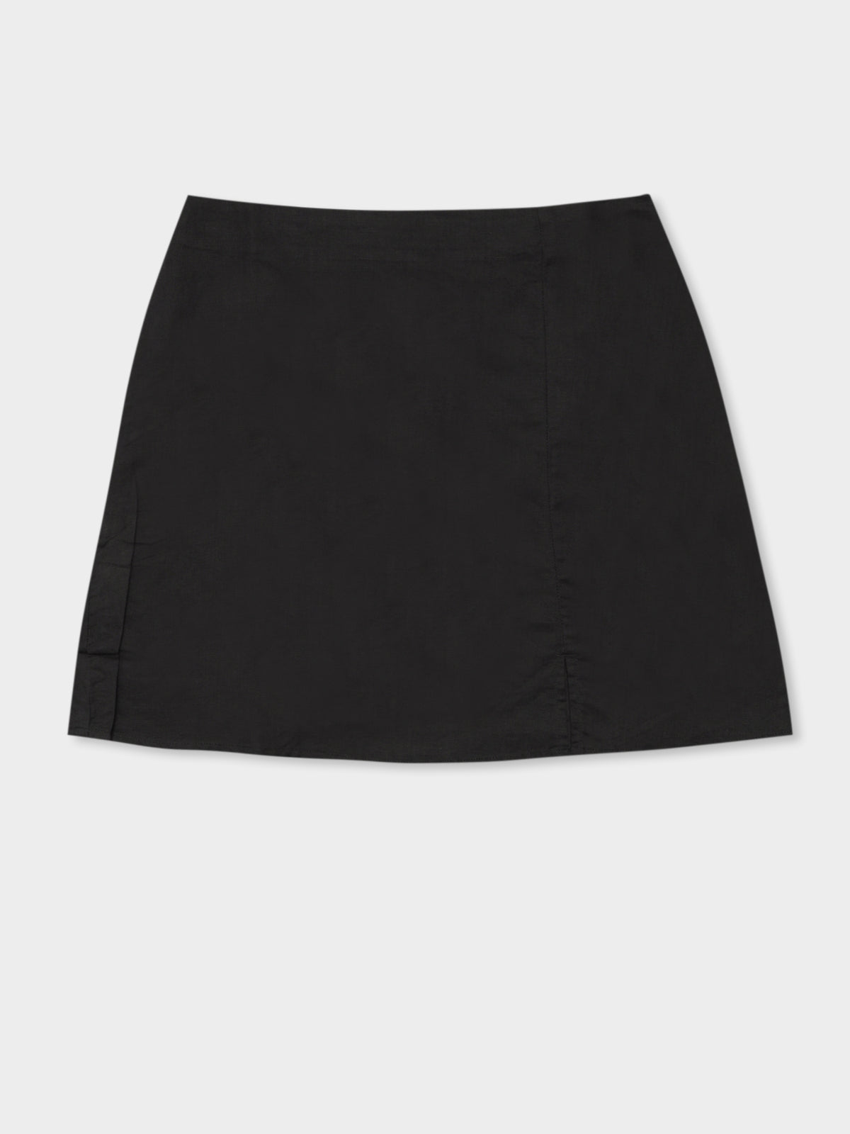 Nima Linen Mini Skirt in Coal