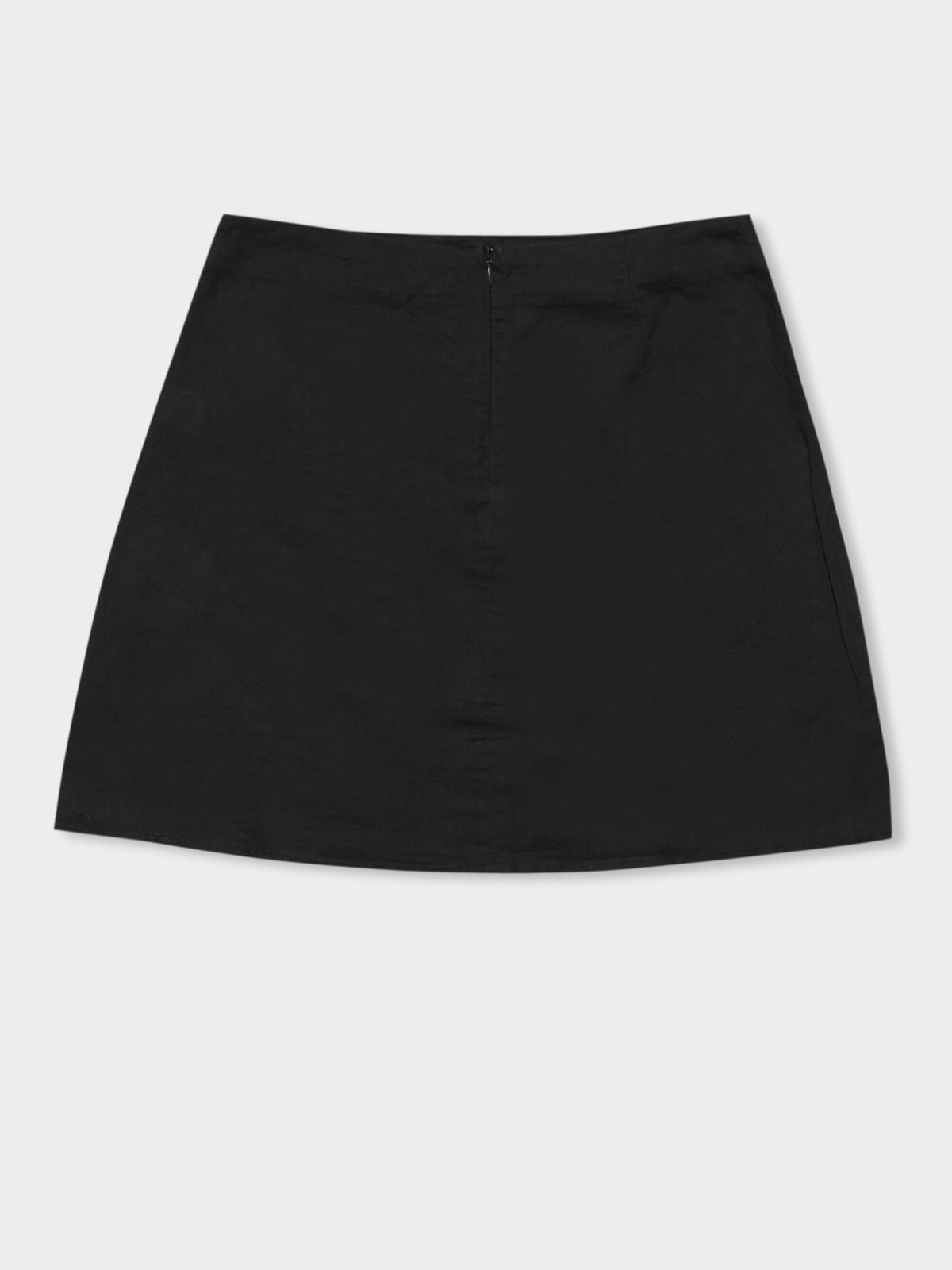 Nima Linen Mini Skirt in Coal
