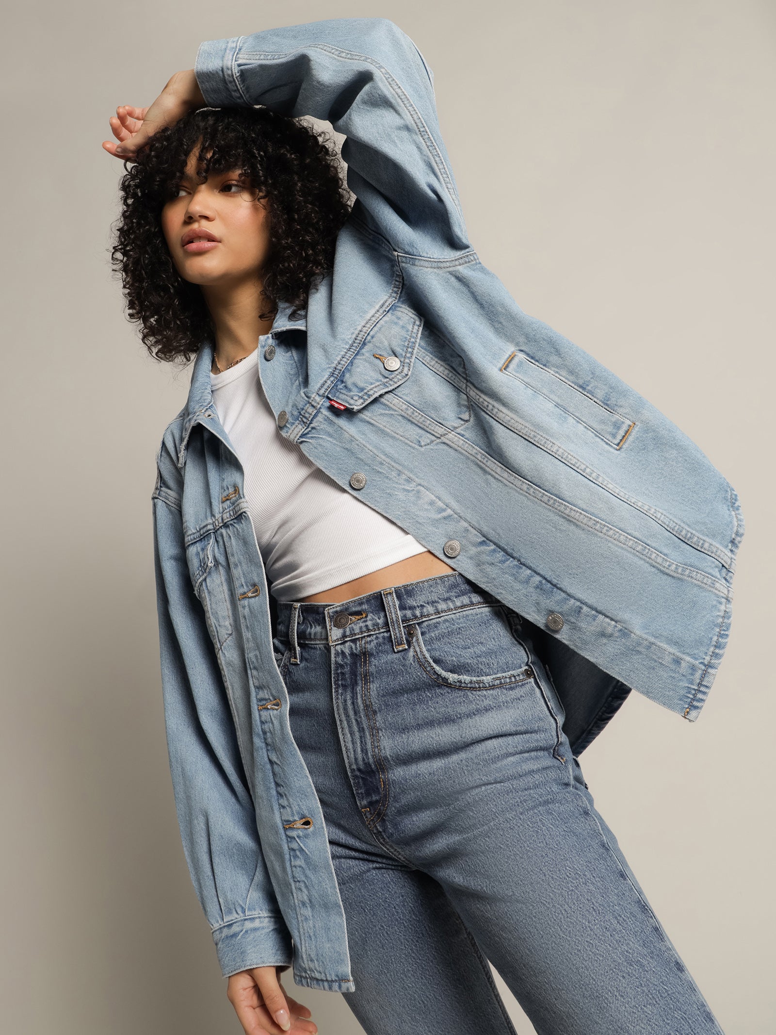 Shacket Trucker Denim Jacket