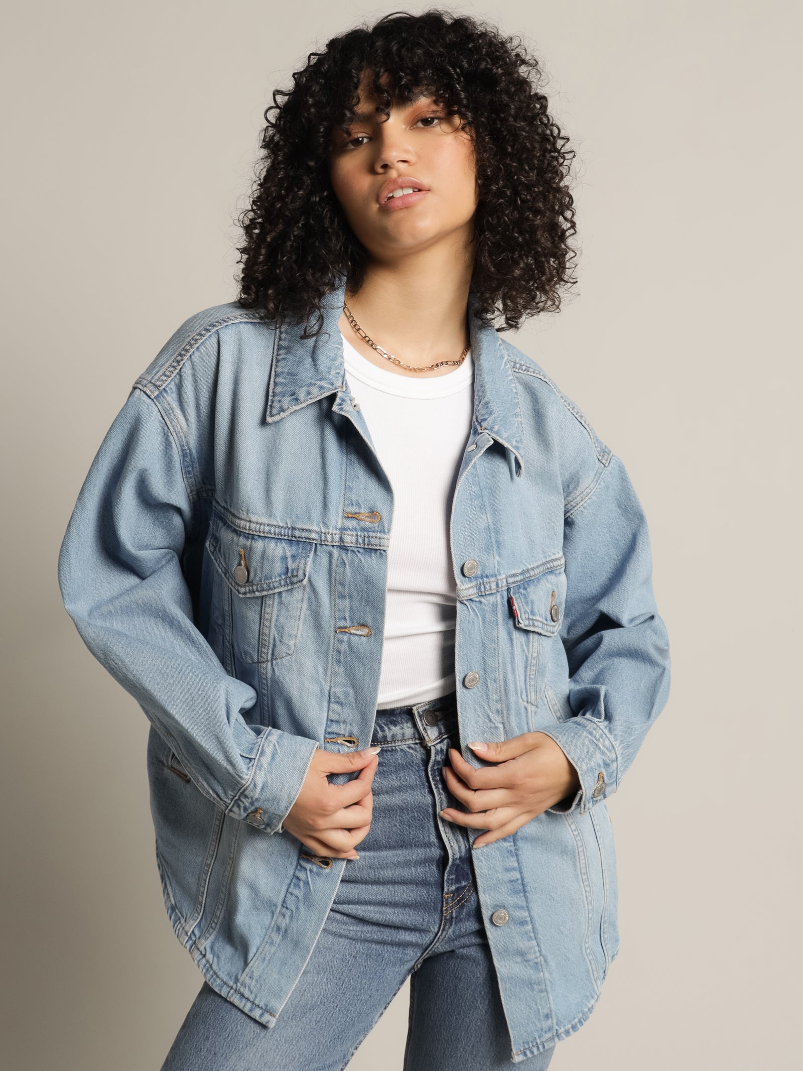 Shacket Trucker Denim Jacket